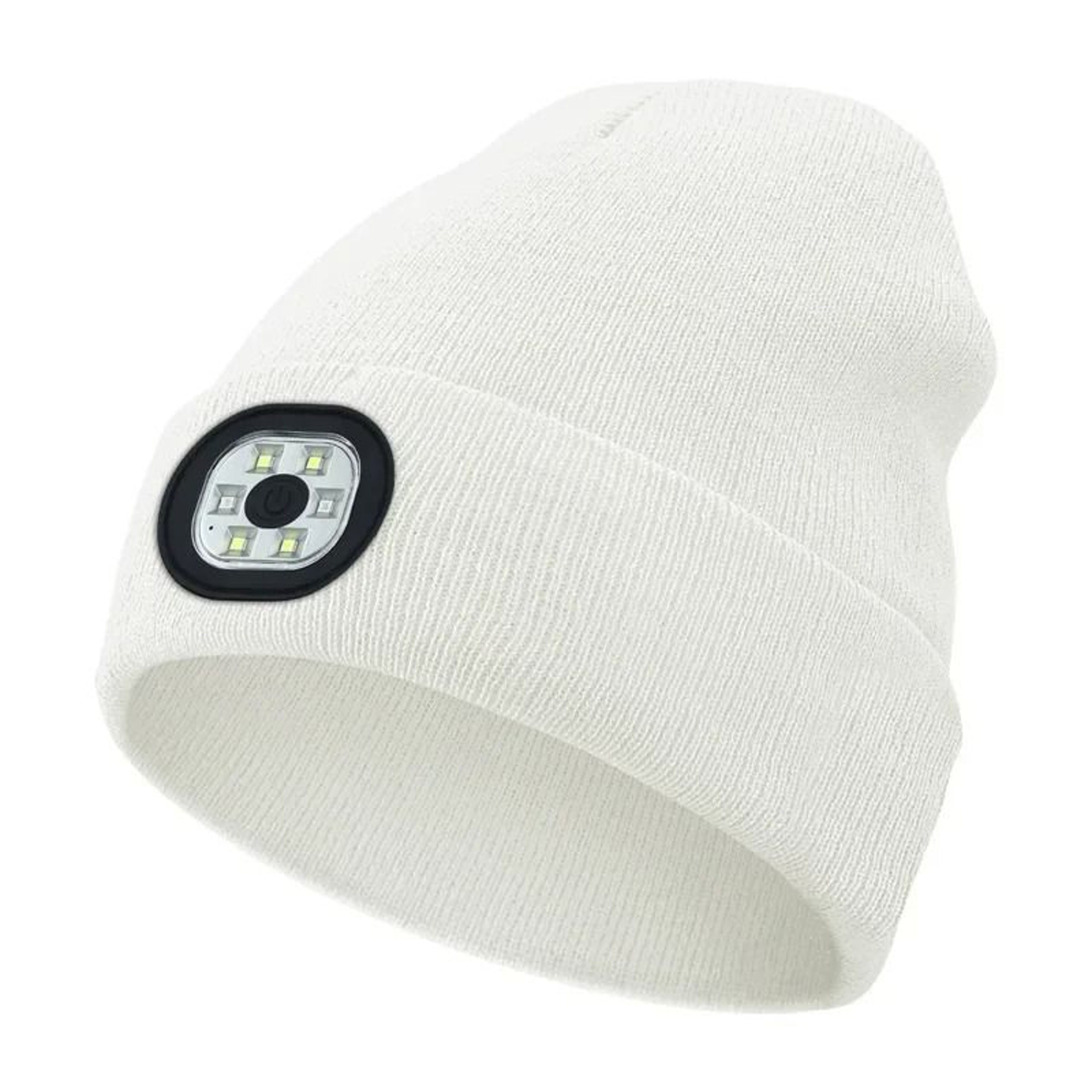 USB Rechargeable LED Beanie Hat Winter Knit Cap With Removable Headlight 6