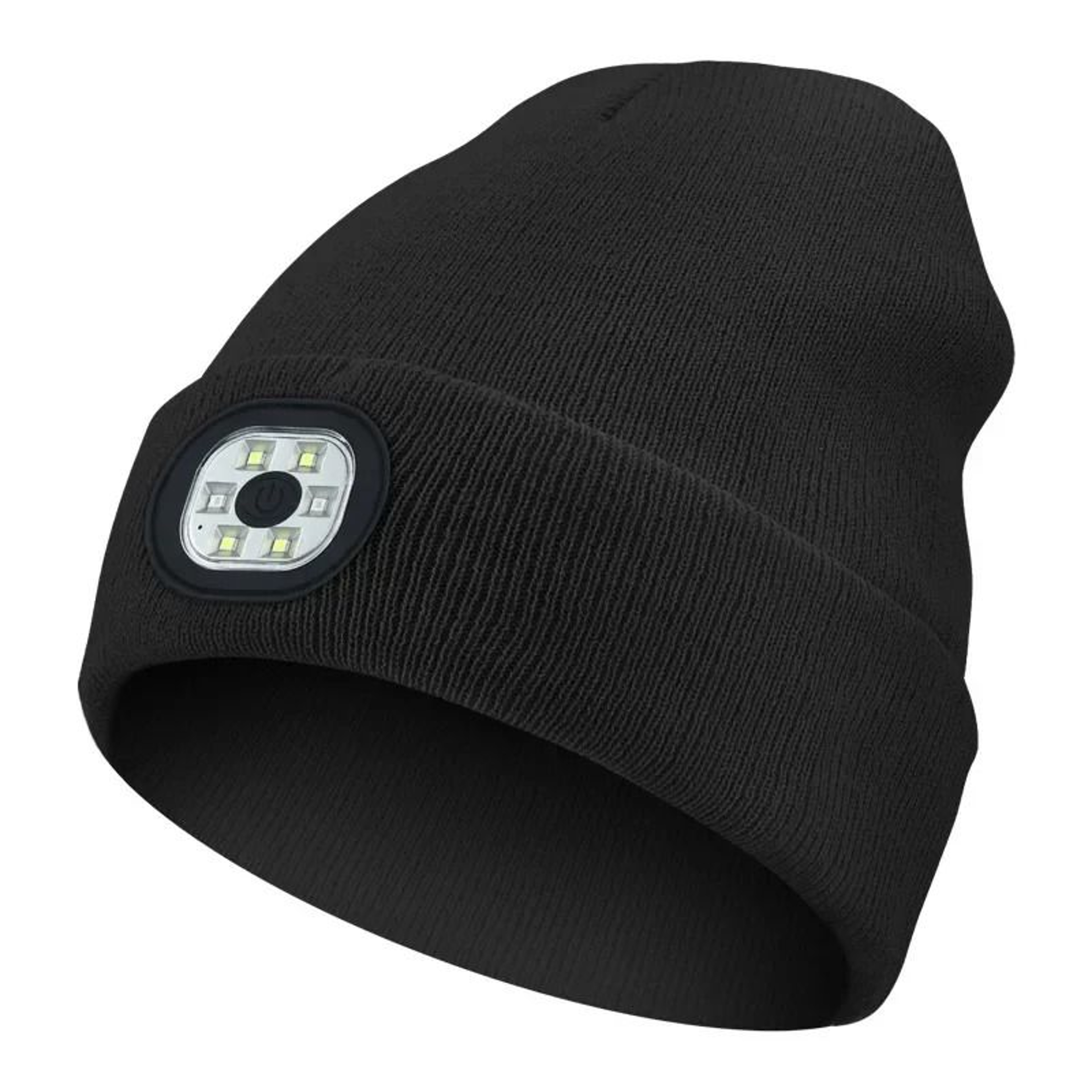 USB Rechargeable LED Beanie Hat Winter Knit Cap With Removable Headlight 7