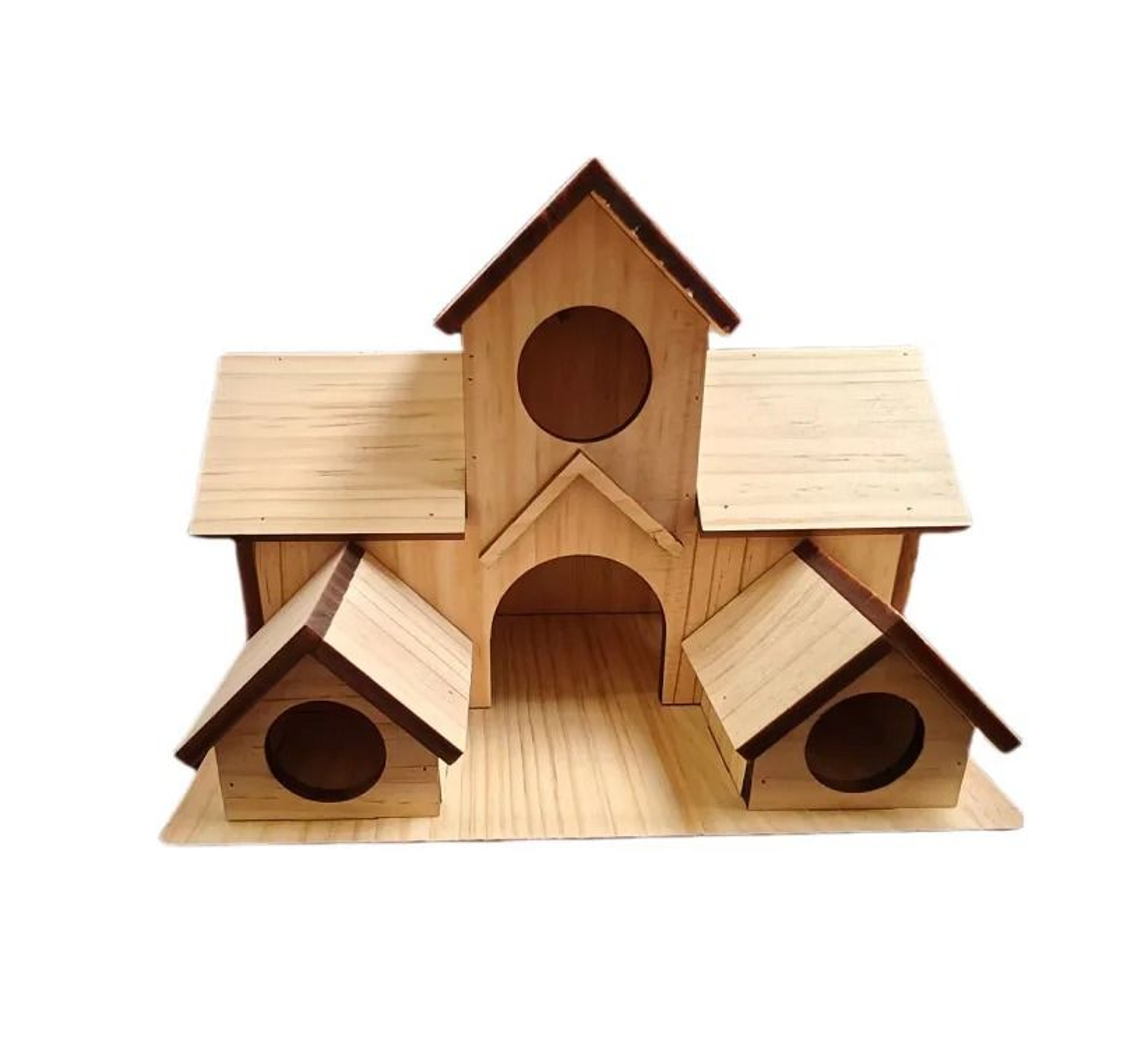 Handmade Rustic Wooden Bird House Hanging Nesting Shelter For Outdoor Garden Decor 7