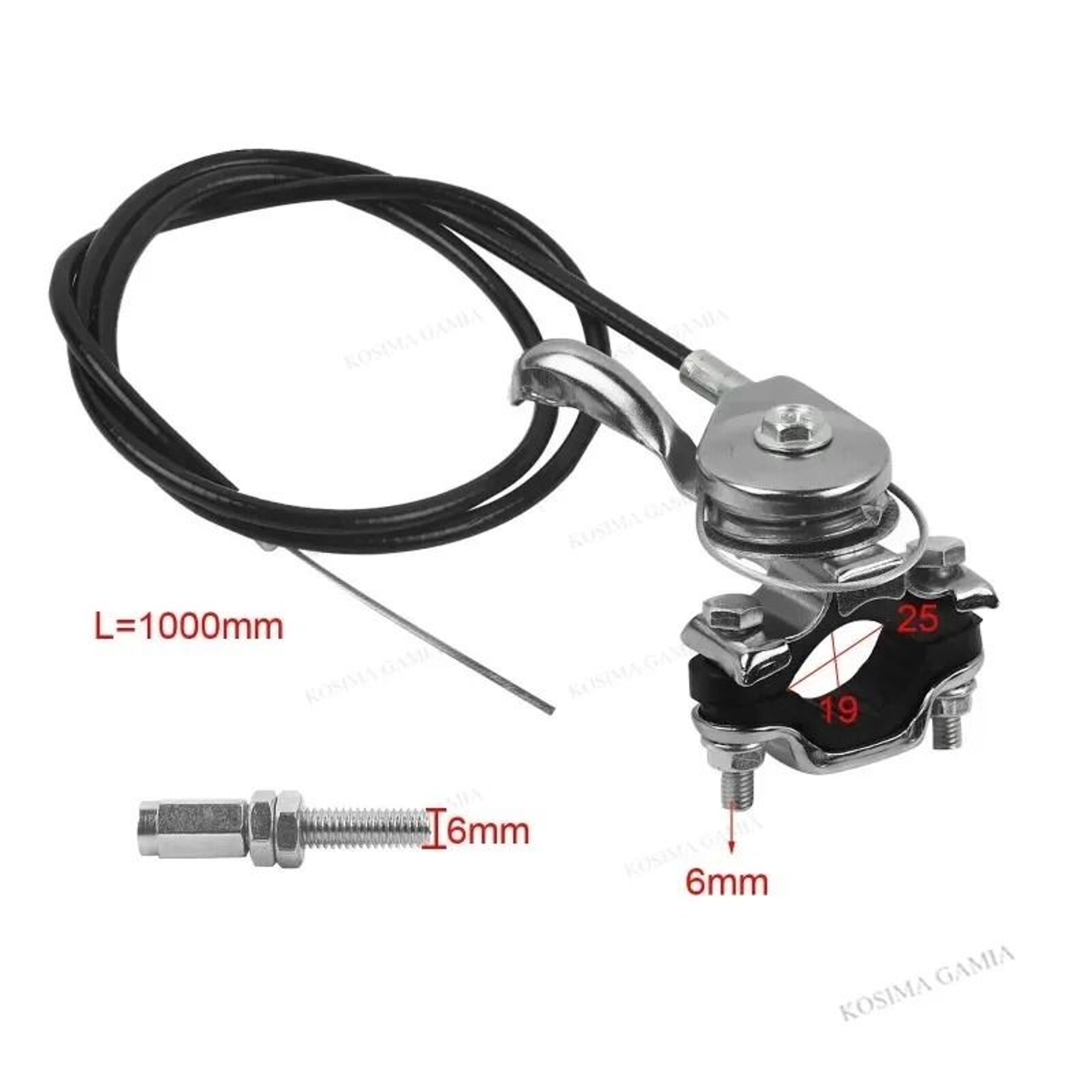100cm Throttle Control Cable Kit With Lever  Kill Switch For Honda GX160 GX200 Engines 0