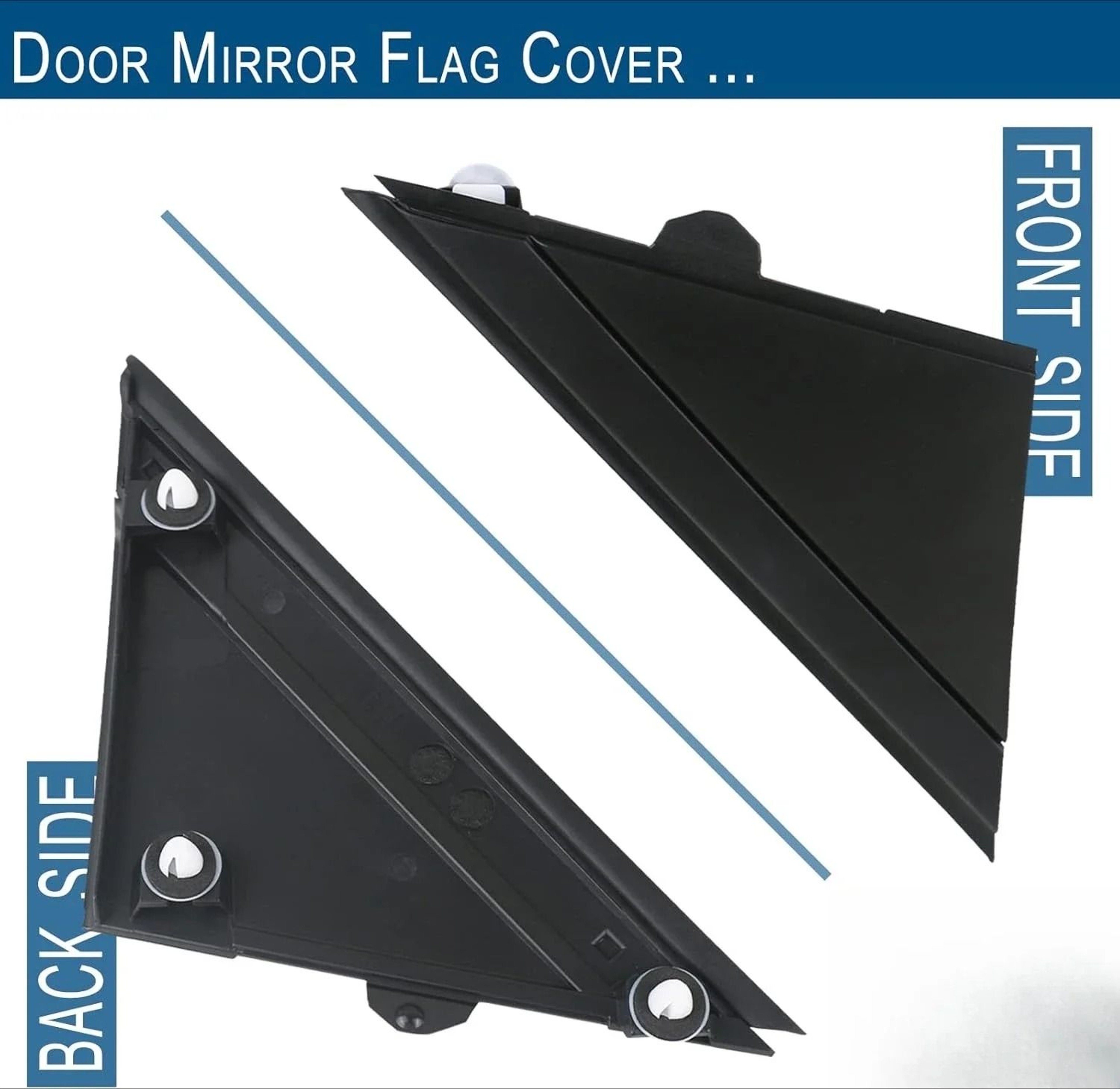 Matte Black Door Mirror Flag Cover Trim For Fiat 500 2012 To 2019 Left  Right 3