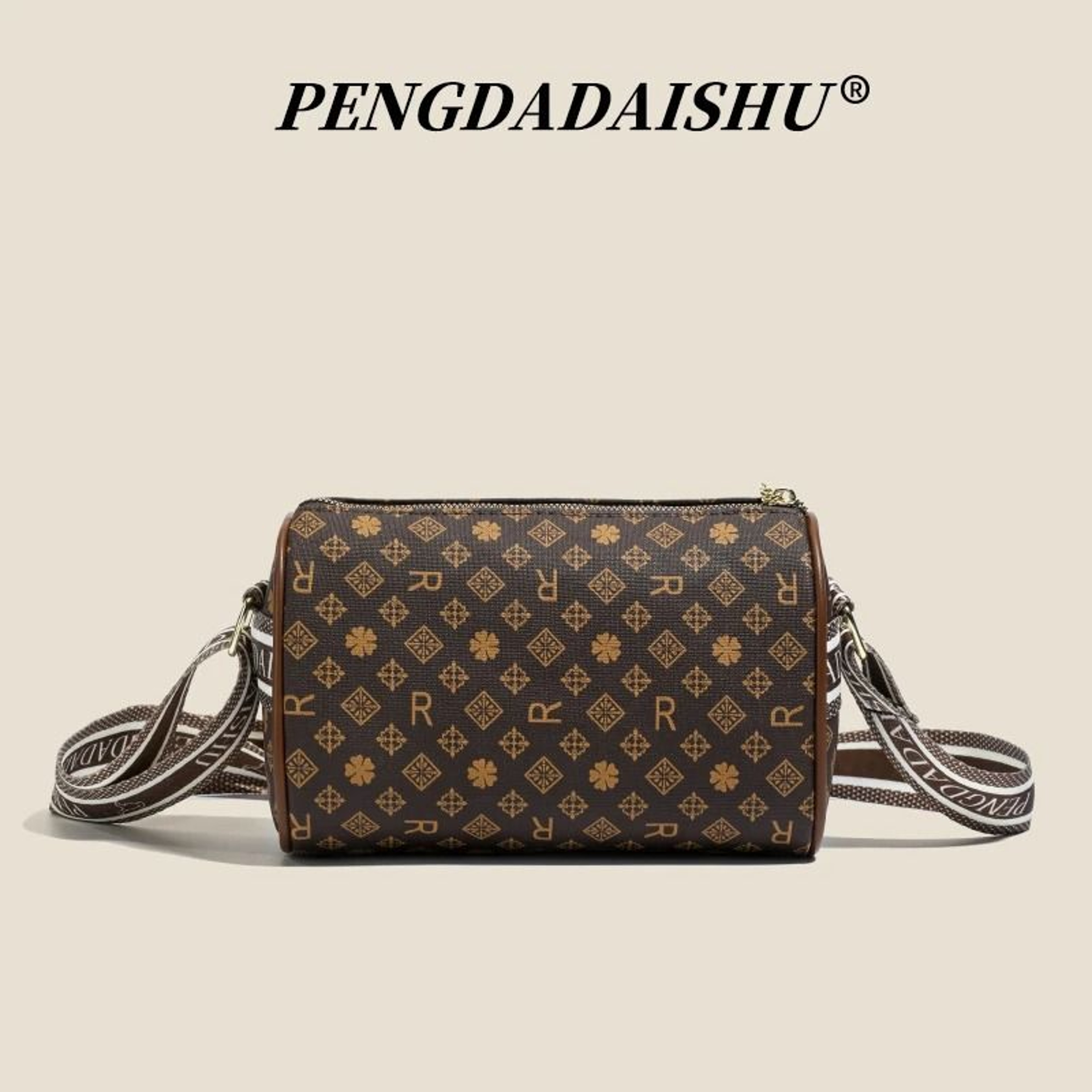 Retro Alphabet Print Pillow Shoulder Bag Womens Crossbody Purse 3