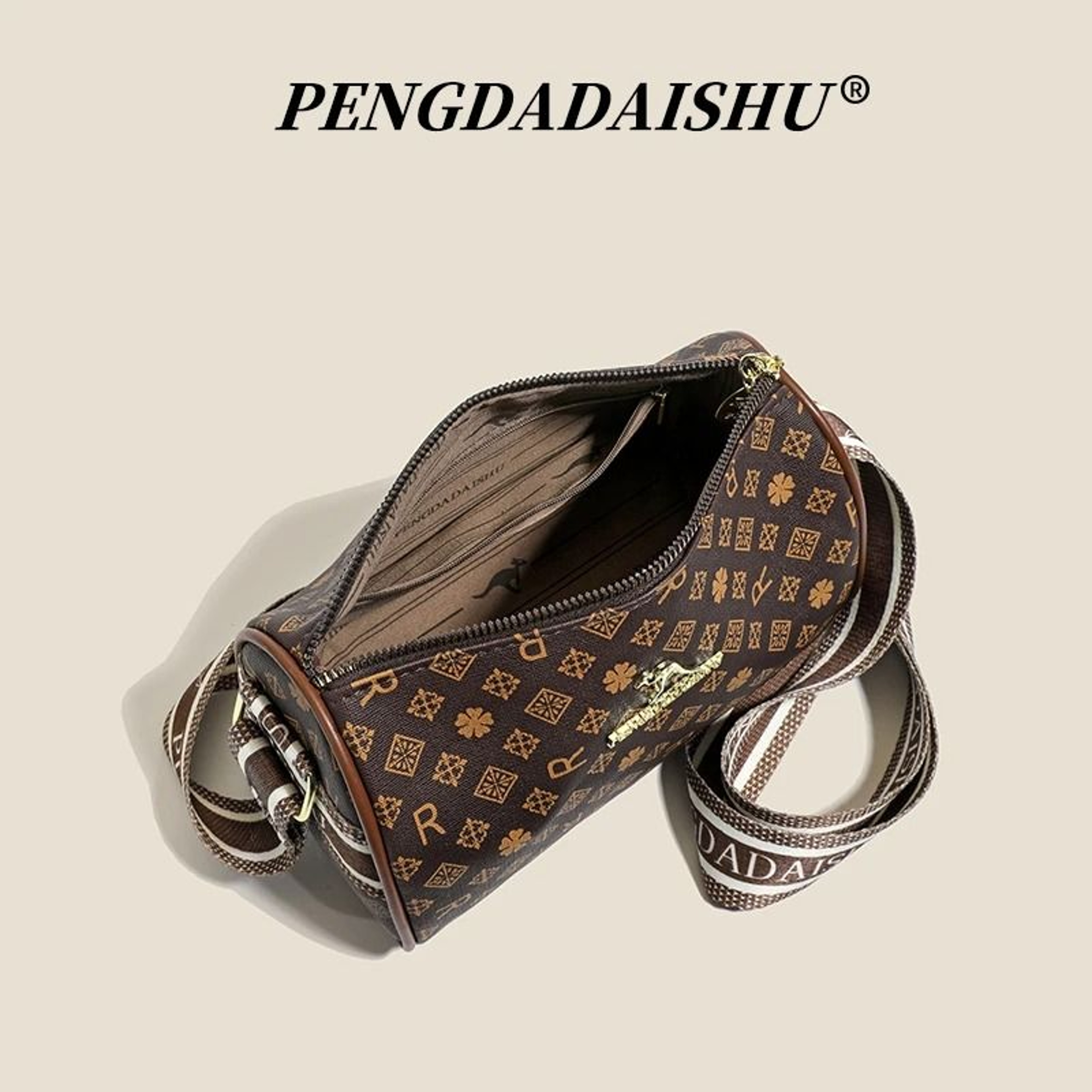 Retro Alphabet Print Pillow Shoulder Bag Womens Crossbody Purse 5