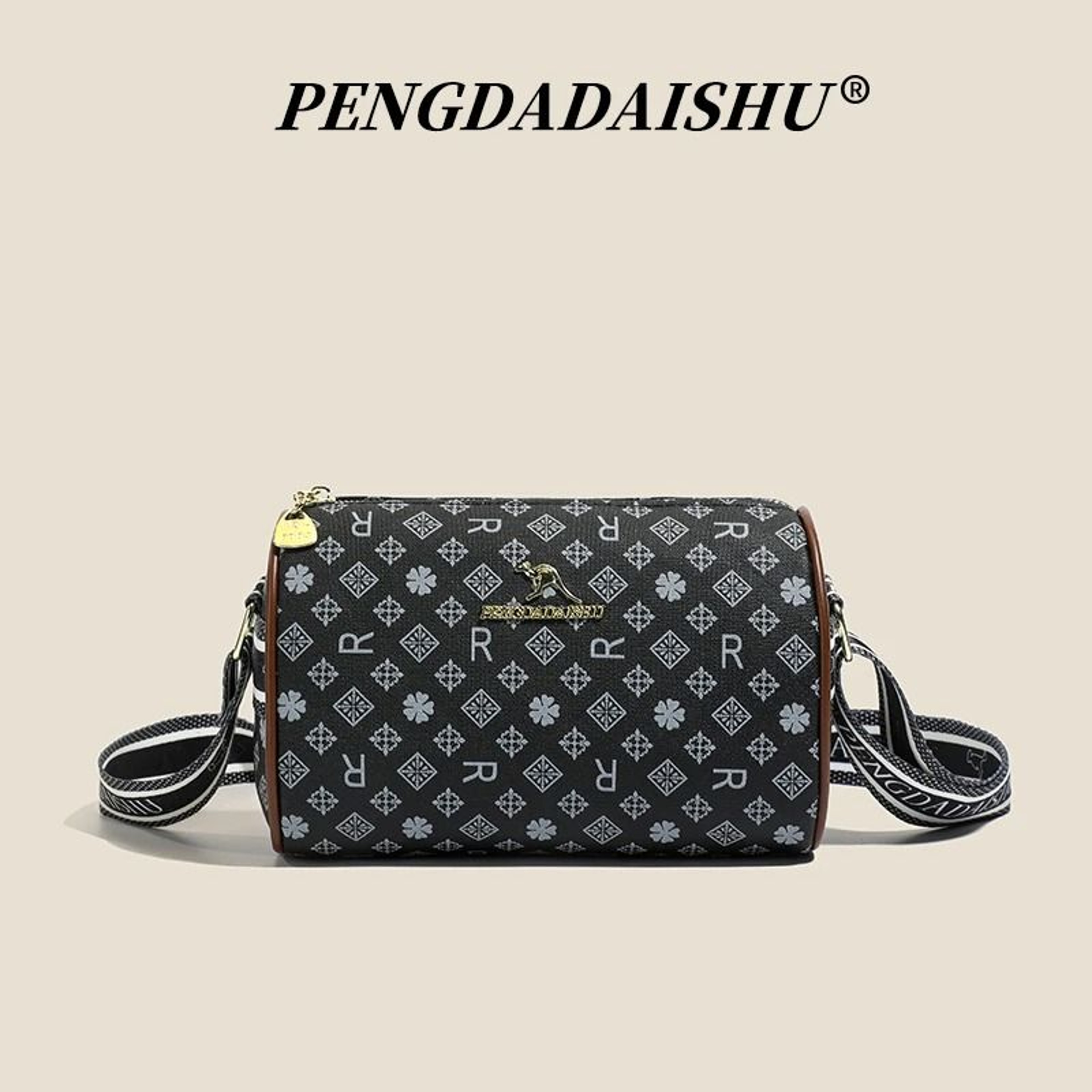 Retro Alphabet Print Pillow Shoulder Bag Womens Crossbody Purse 8