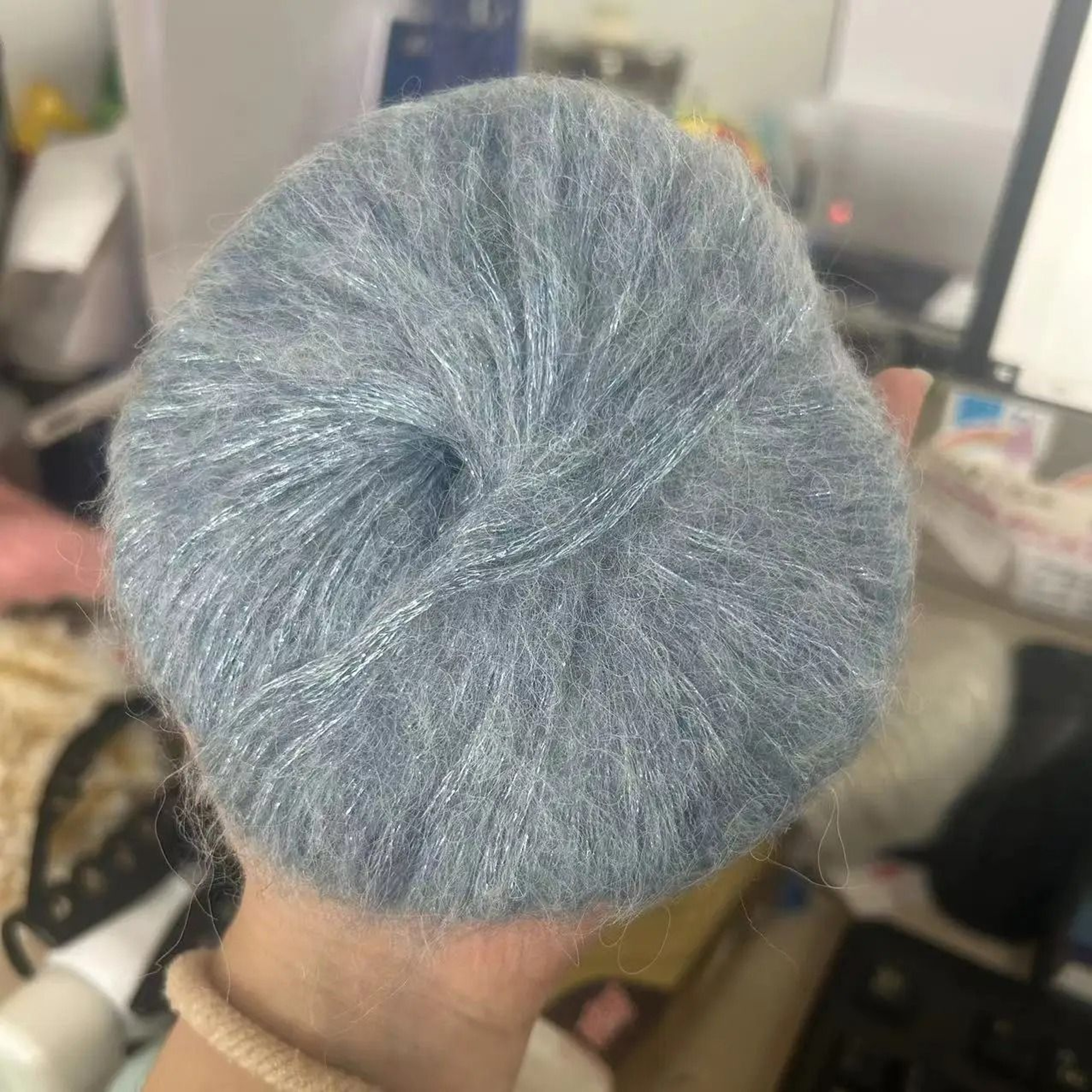 Metallic Mohair Chunky Yarn For Knitting Sweaters Scarves Shawls And DIY Crafts 13