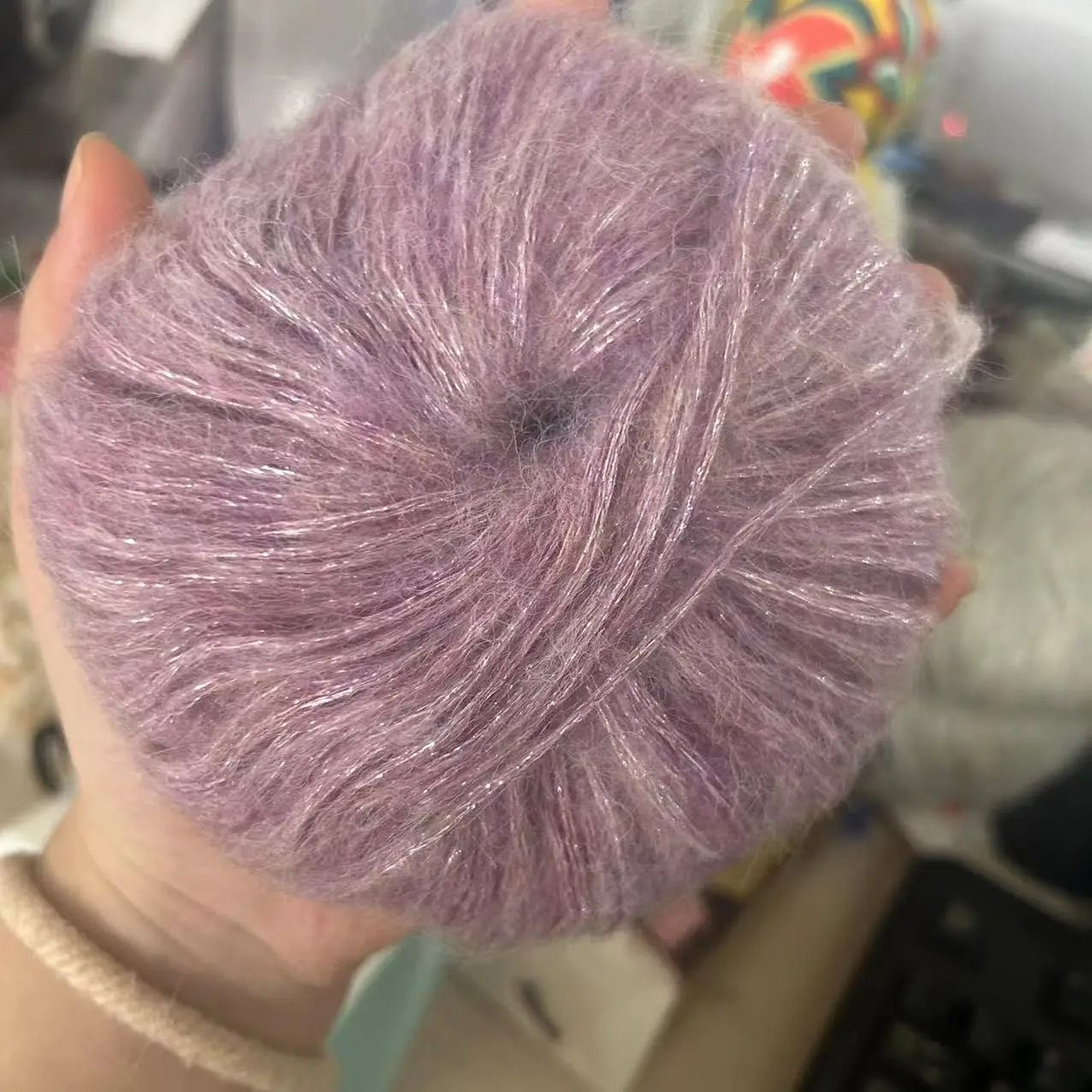 Metallic Mohair Chunky Yarn For Knitting Sweaters Scarves Shawls And DIY Crafts 16