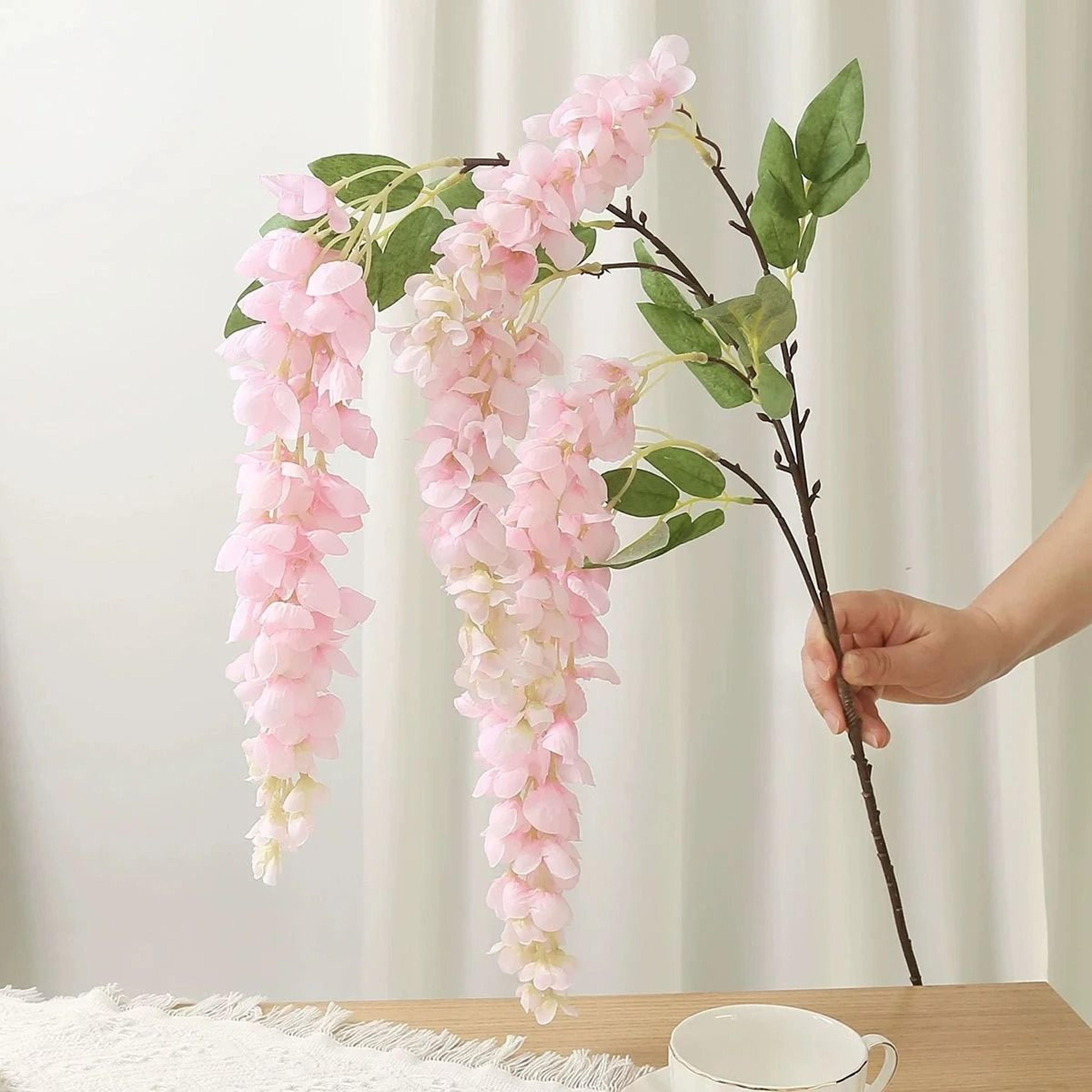 Artificial Wisteria Hanging Flower Garland Vine 8