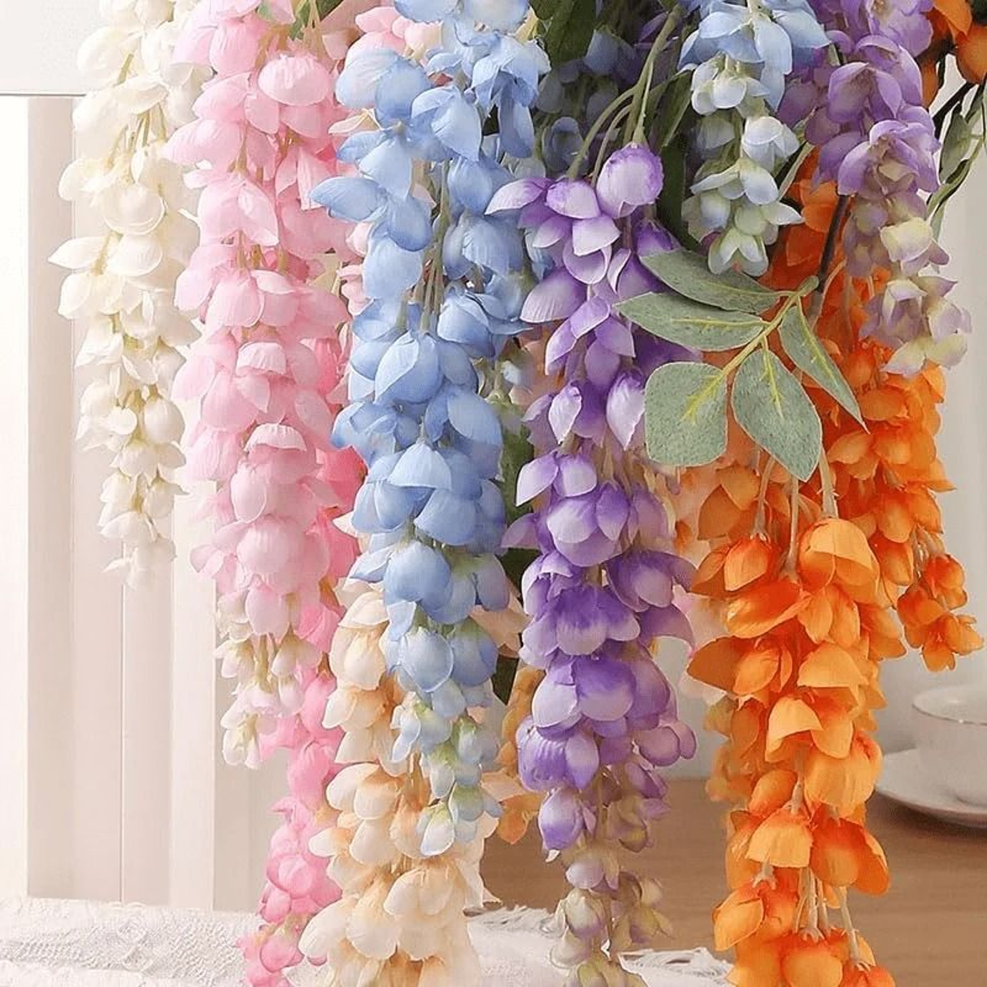 Artificial Wisteria Hanging Flower Garland Vine 4