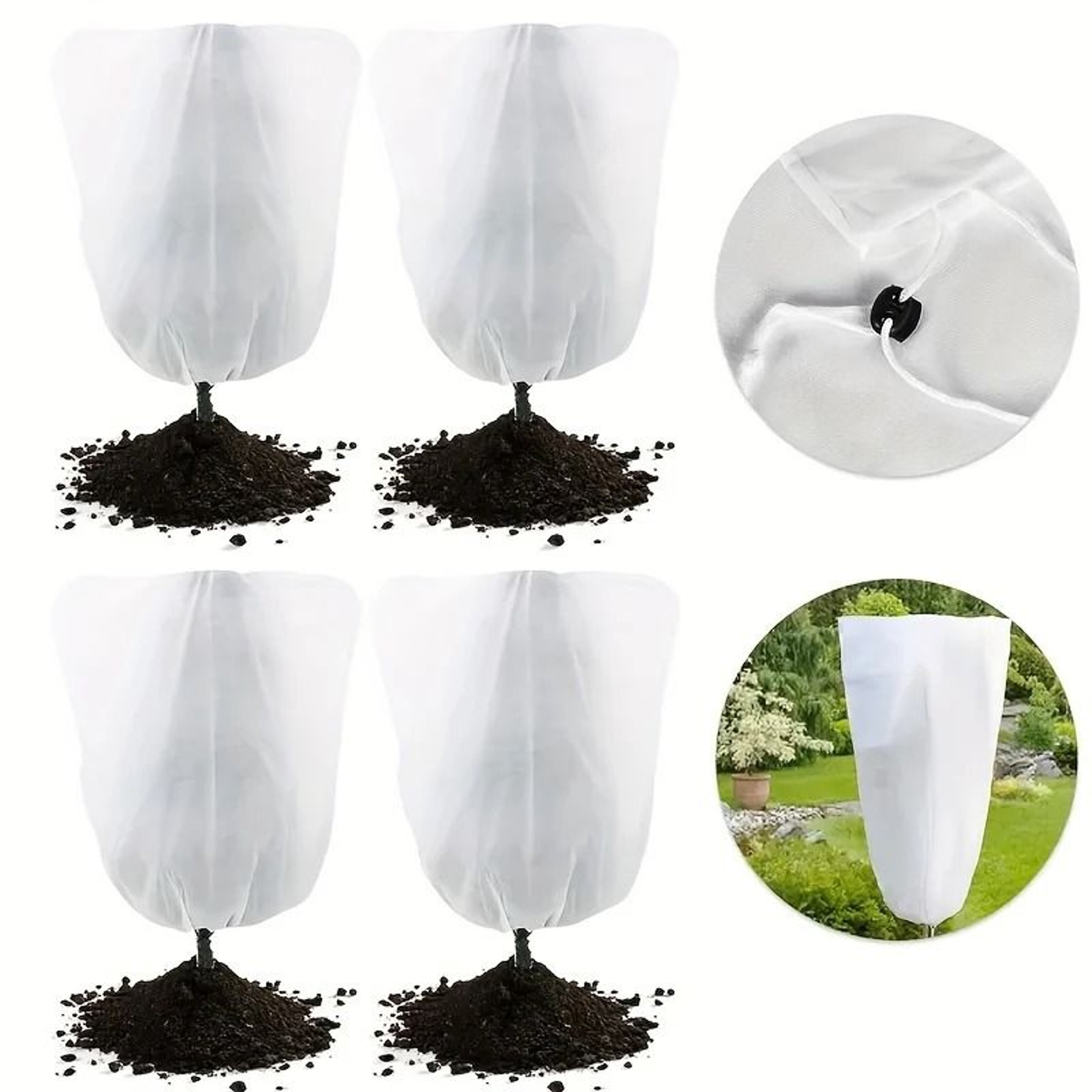 Large Frost Protection Plant Cover With Zipper And Drawstring 1