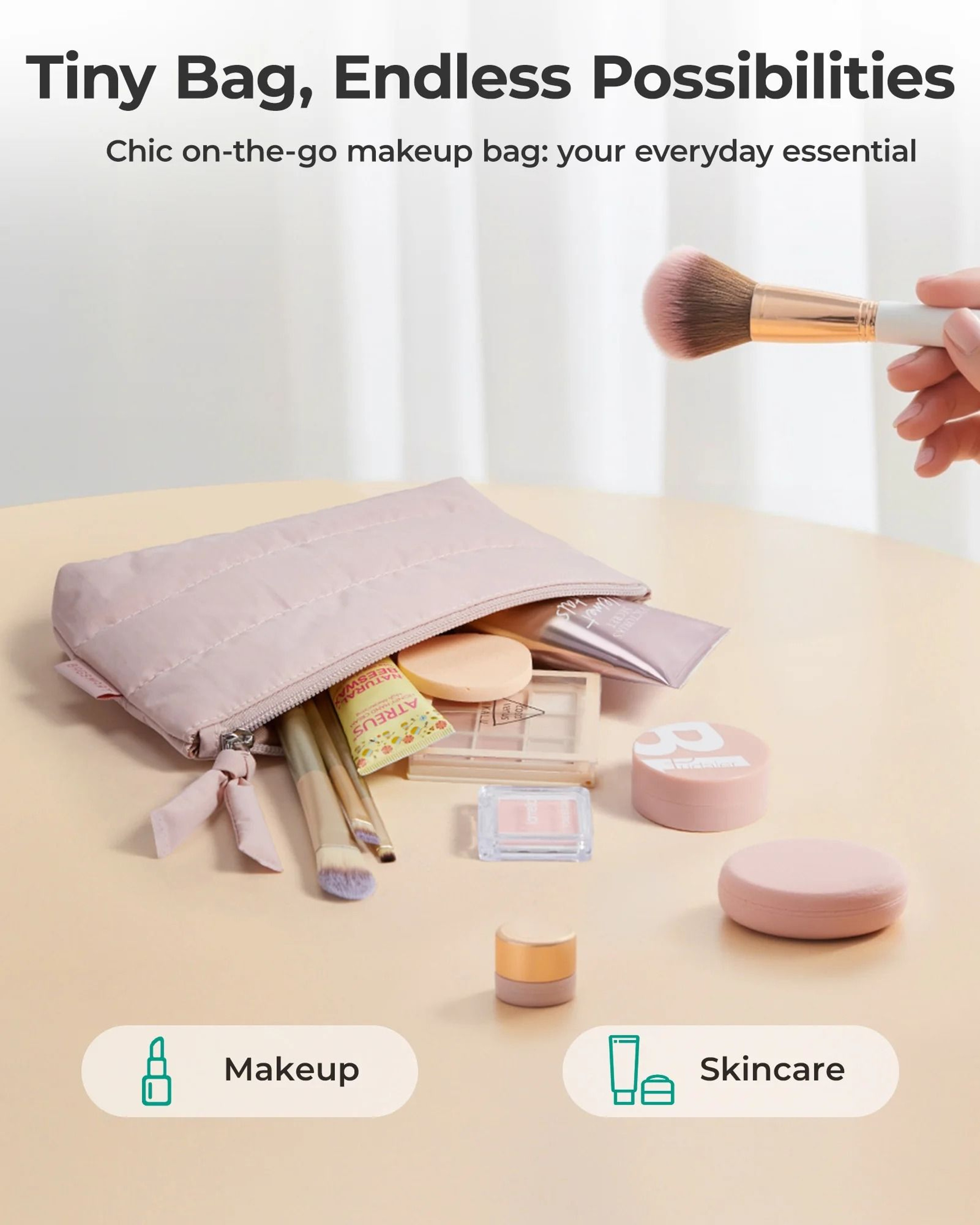 Puffy Water Resistant Travel Makeup Pouch 1