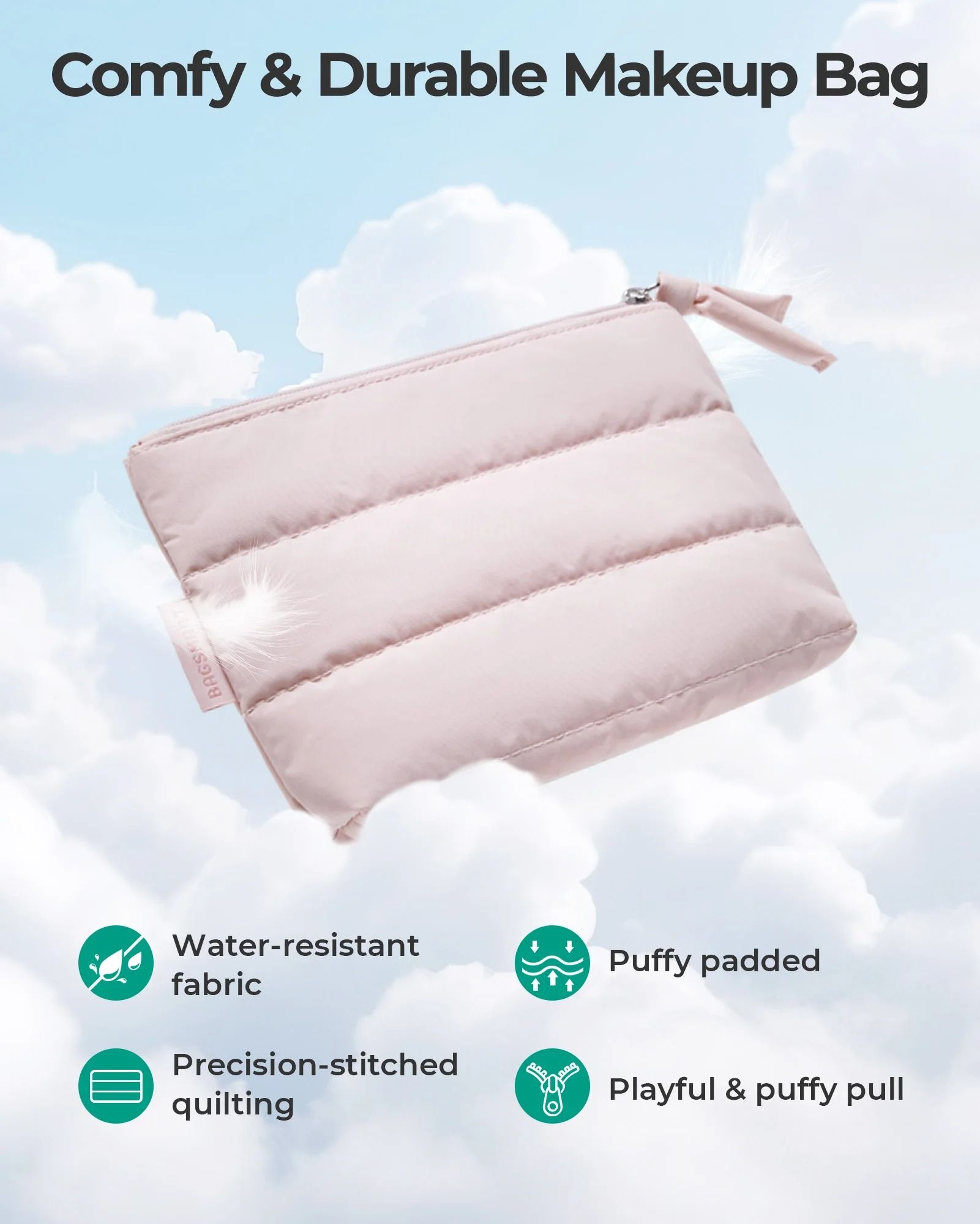 Puffy Water Resistant Travel Makeup Pouch 2