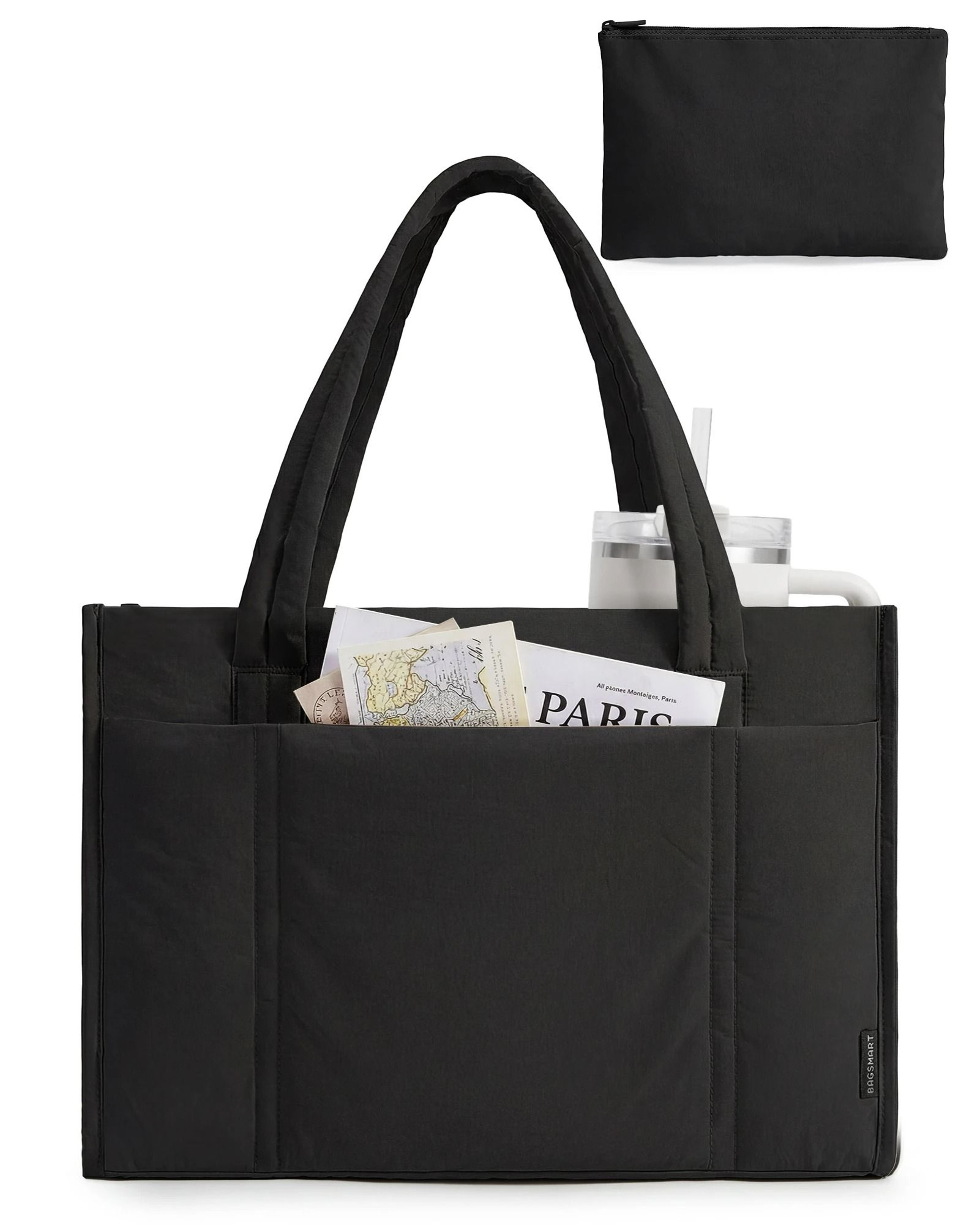 Two Piece Puffy Quilted Work Tote Set 7