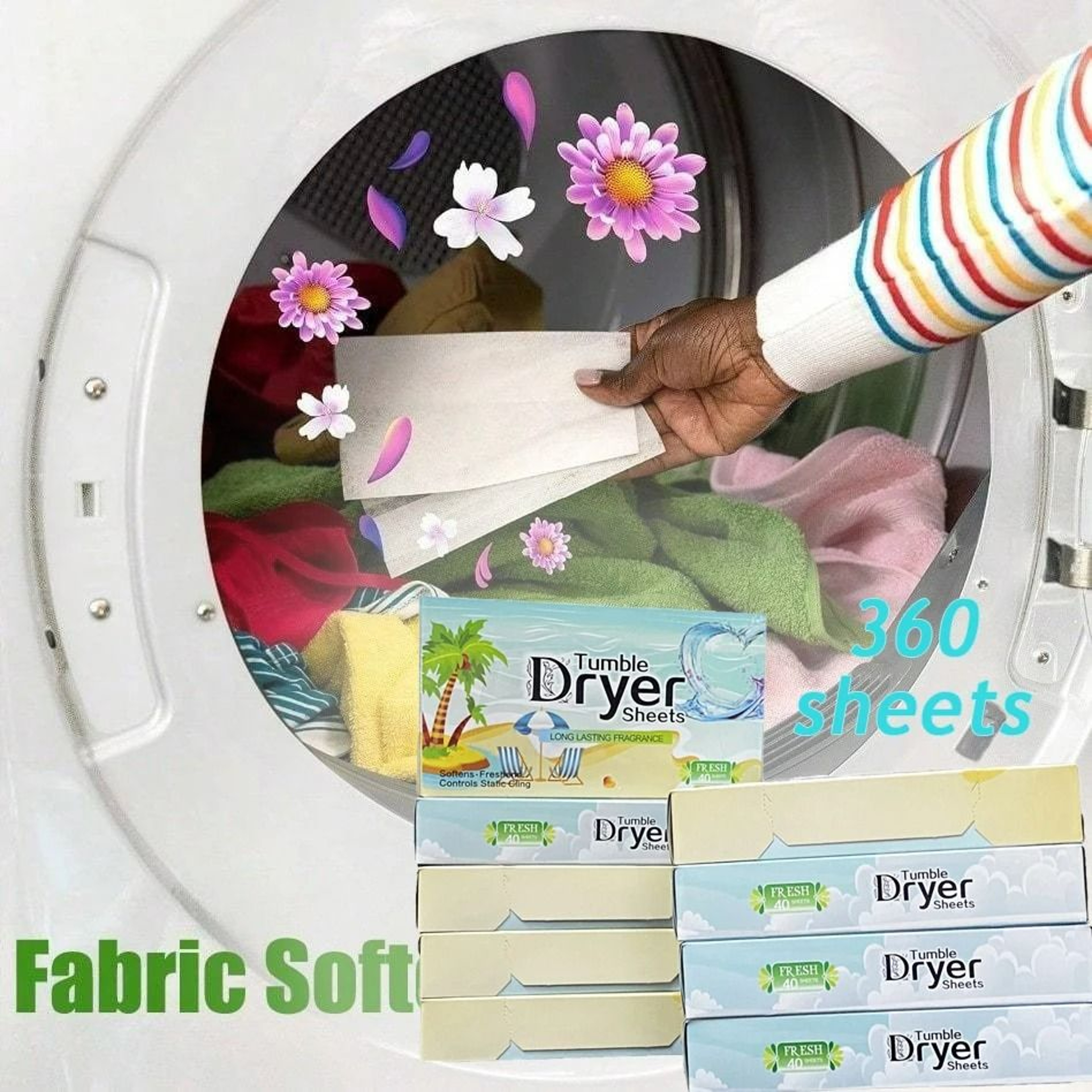 Fresh Scent Anti Static Fabric Softener Dryer Sheets 10