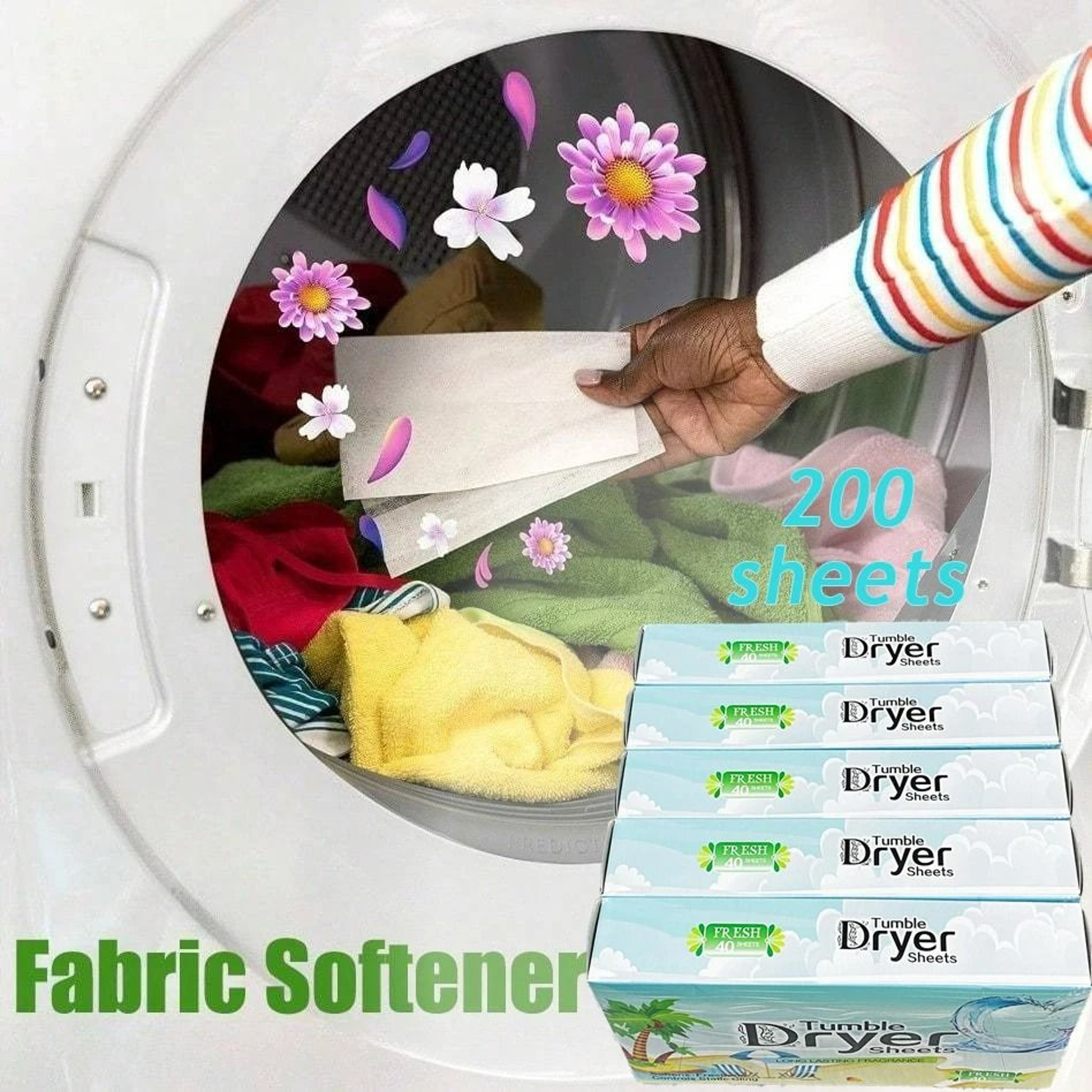 Fresh Scent Anti Static Fabric Softener Dryer Sheets 8