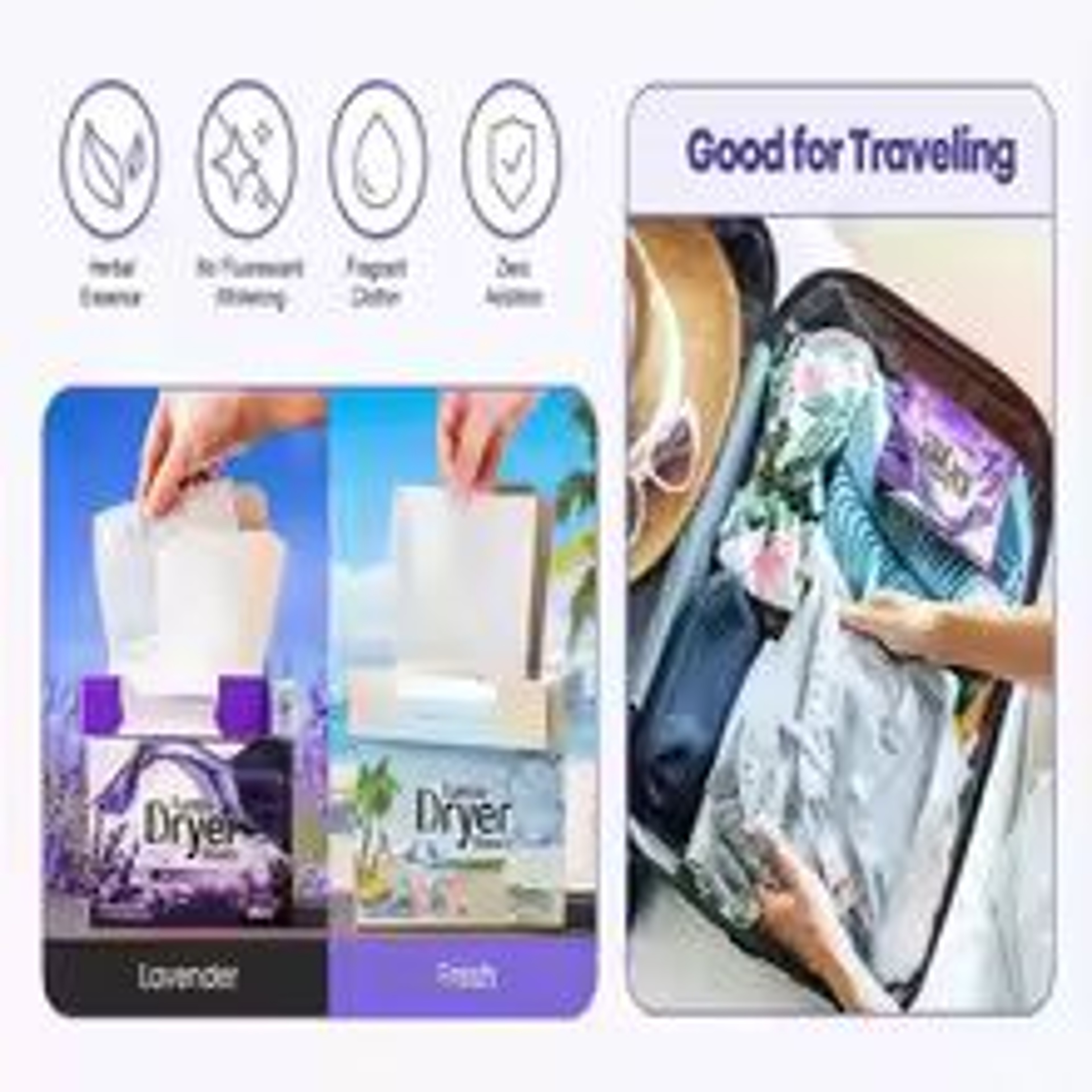 Plant Based Fresh Fragrance Dryer Sheets 2