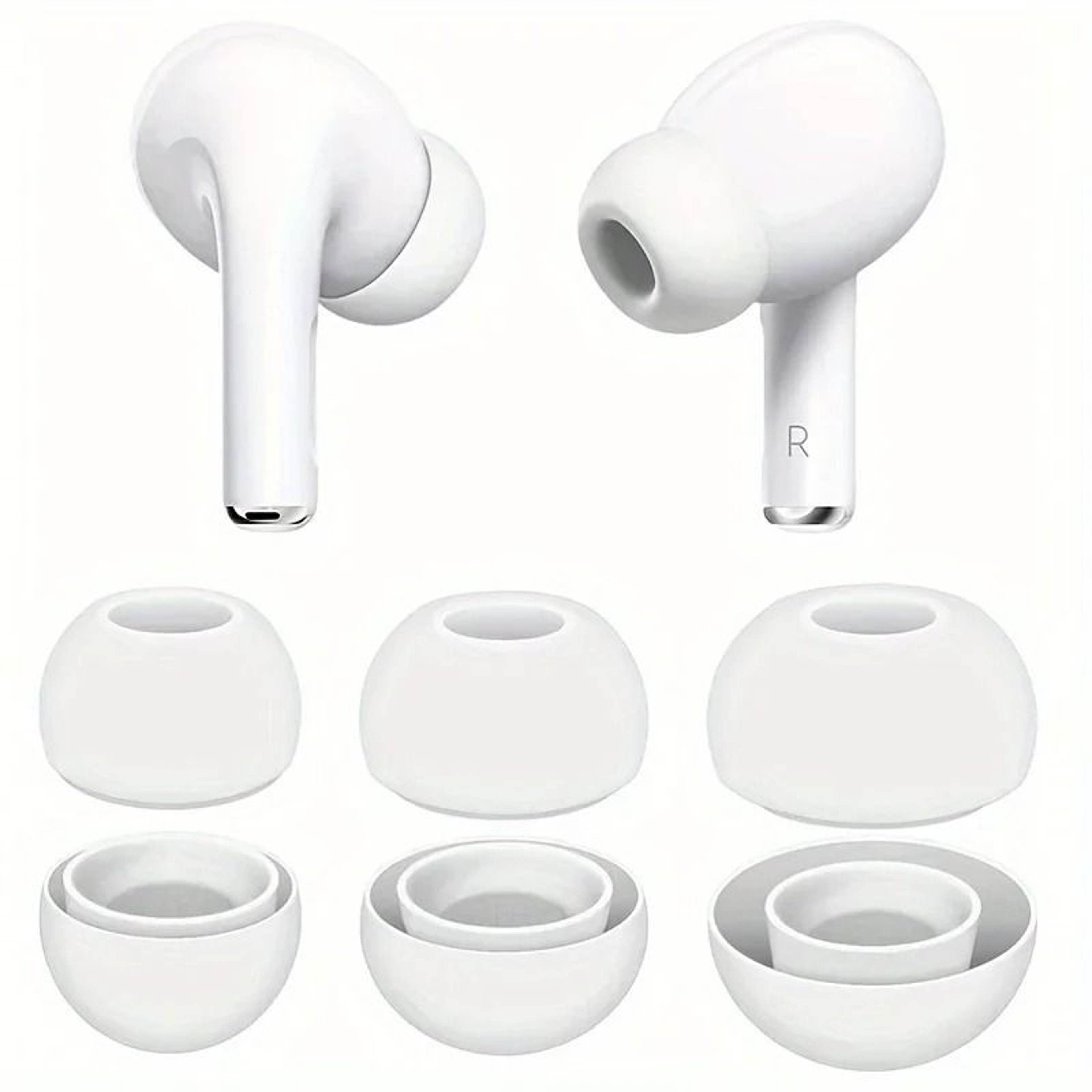 Soft Silicone Replacement Ear Tips For AirPods Pro 1 And 2 3