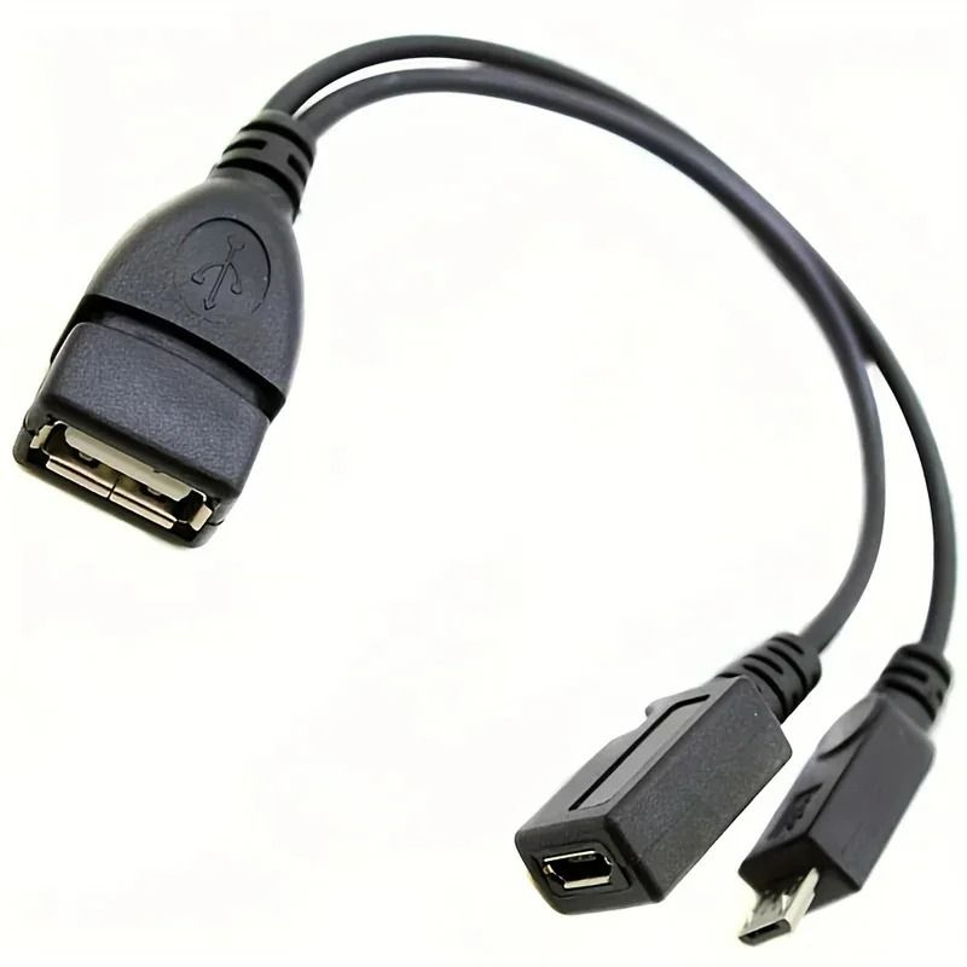 Powered Micro USB OTG Splitter Adapter 0