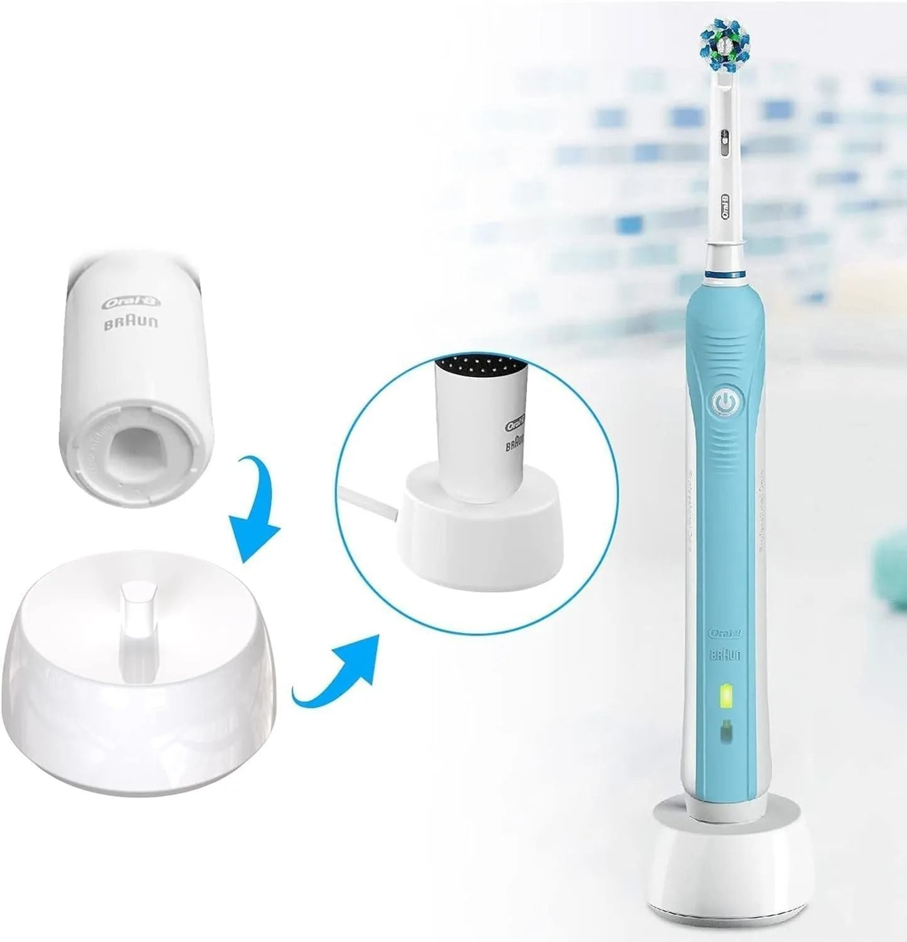 Portable 5V USB A Inductive Toothbrush Charging Stand 1