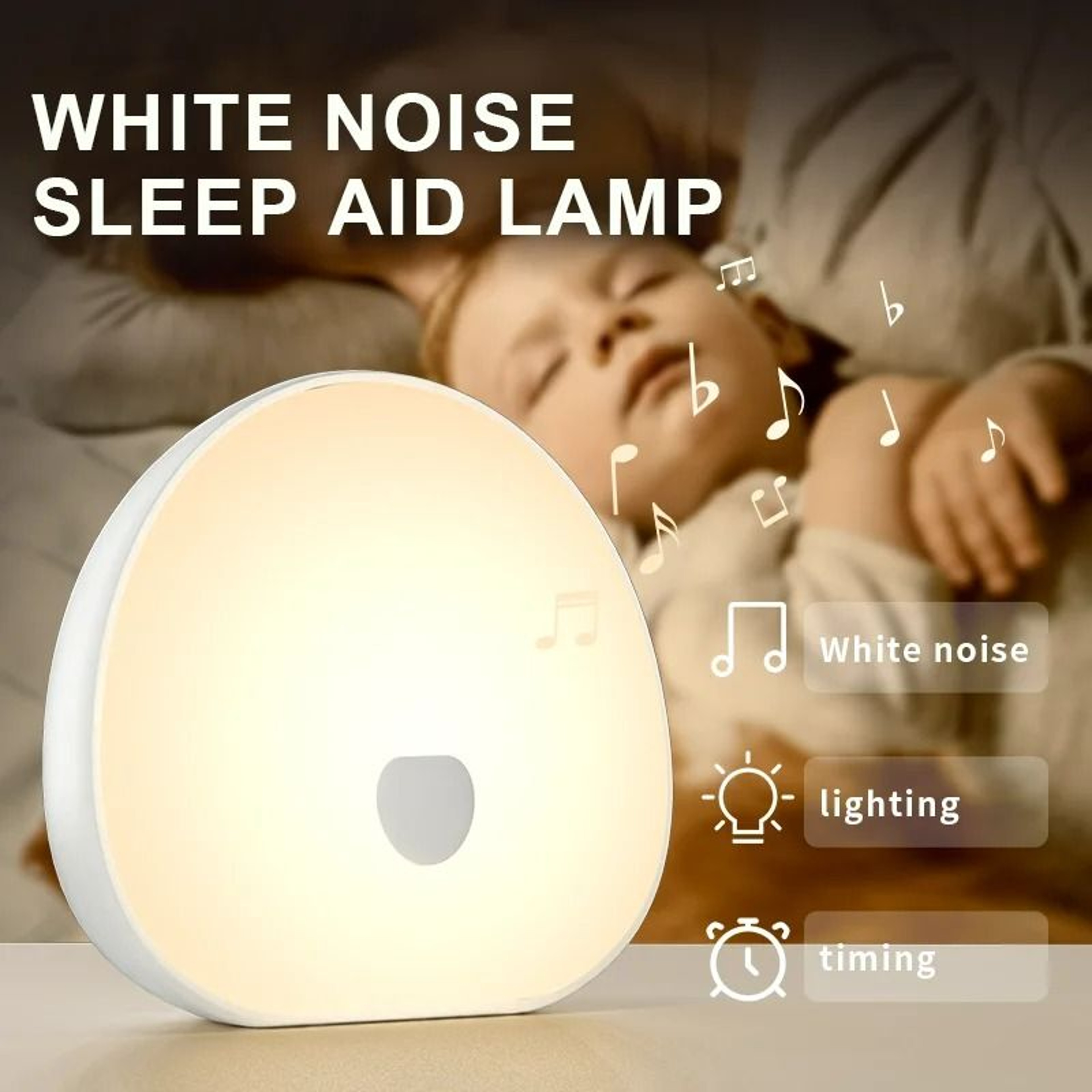 Rechargeable White Noise Night Light 0