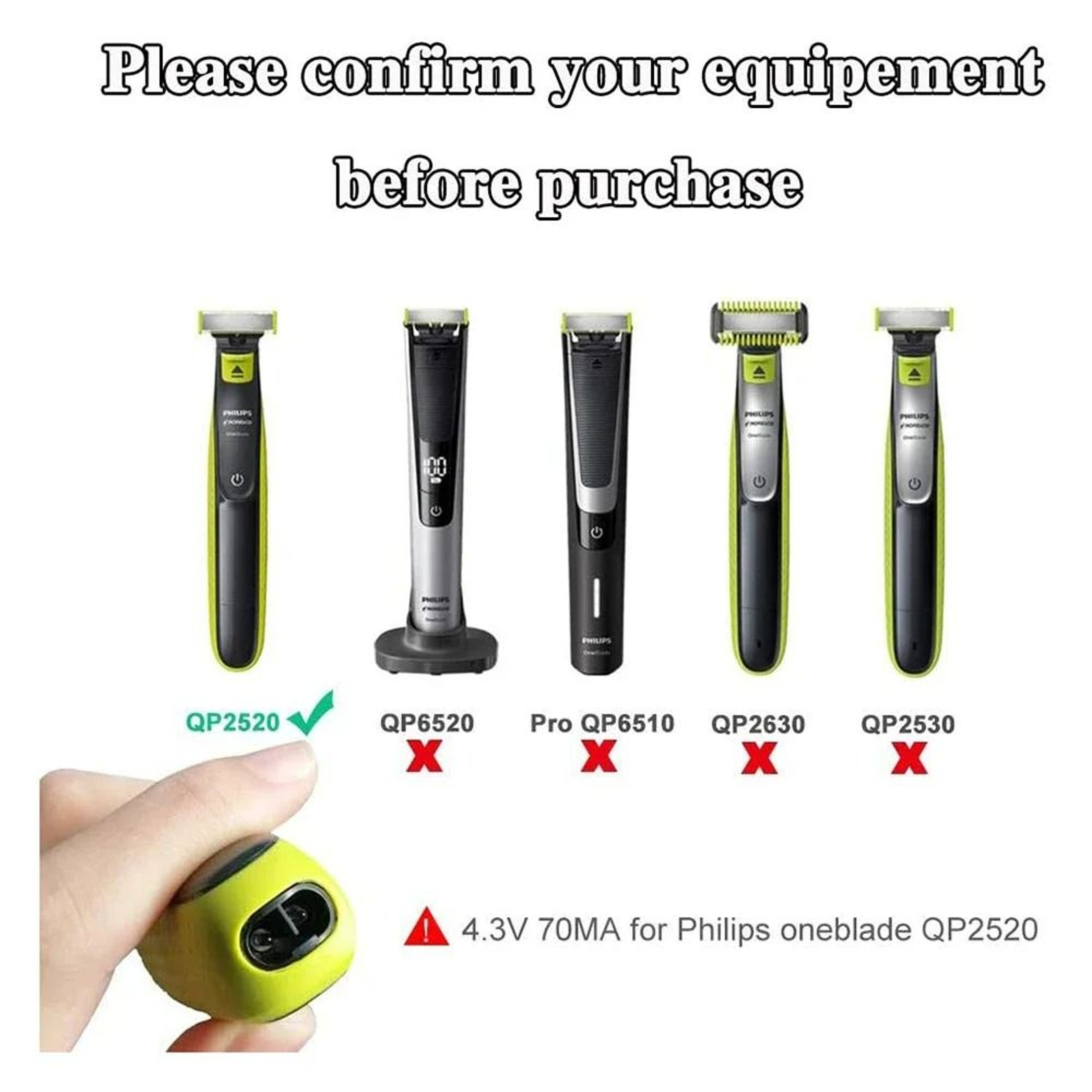 OneBlade USB Shaver Charging Cable 1