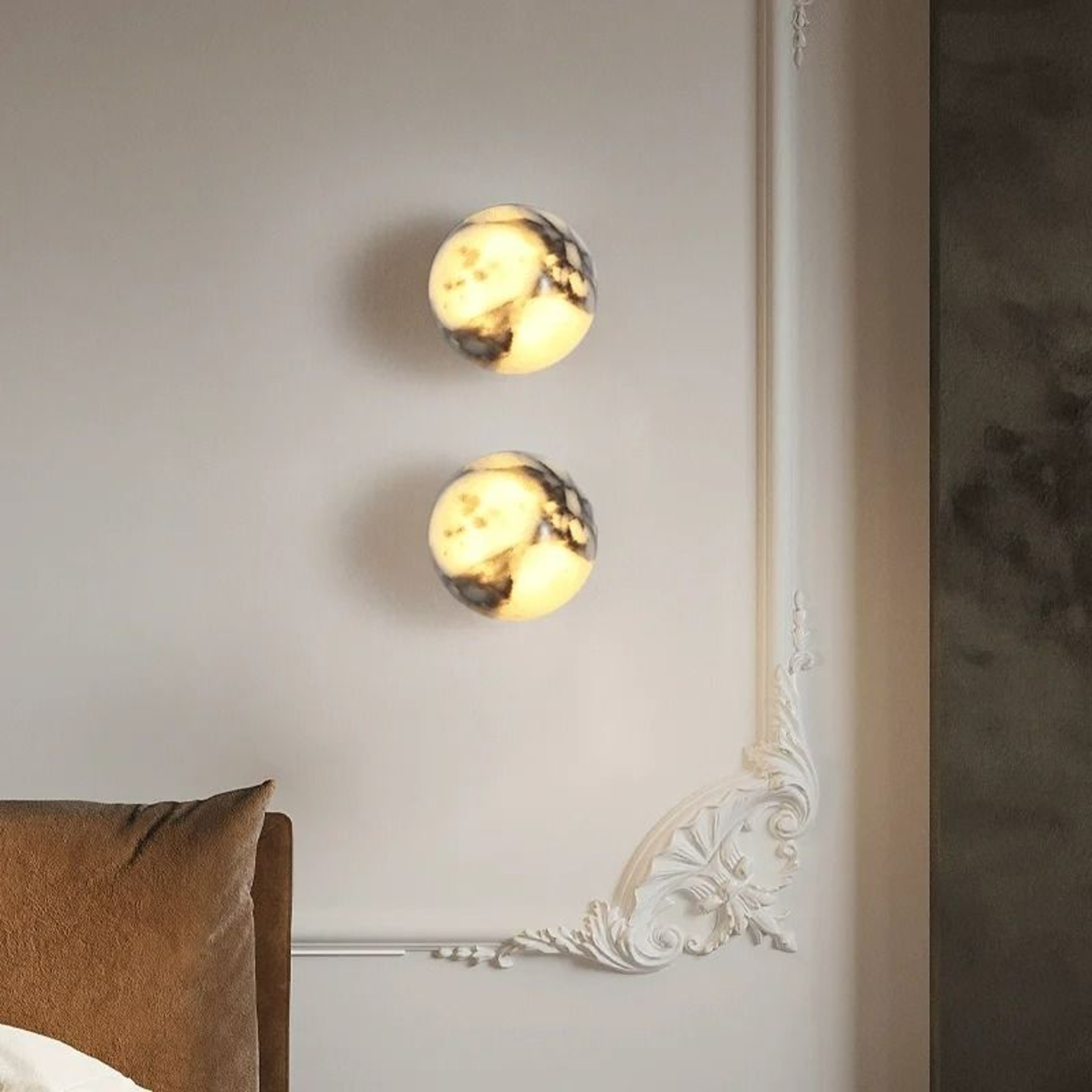 Marble Orb LED Wall Sconce 2