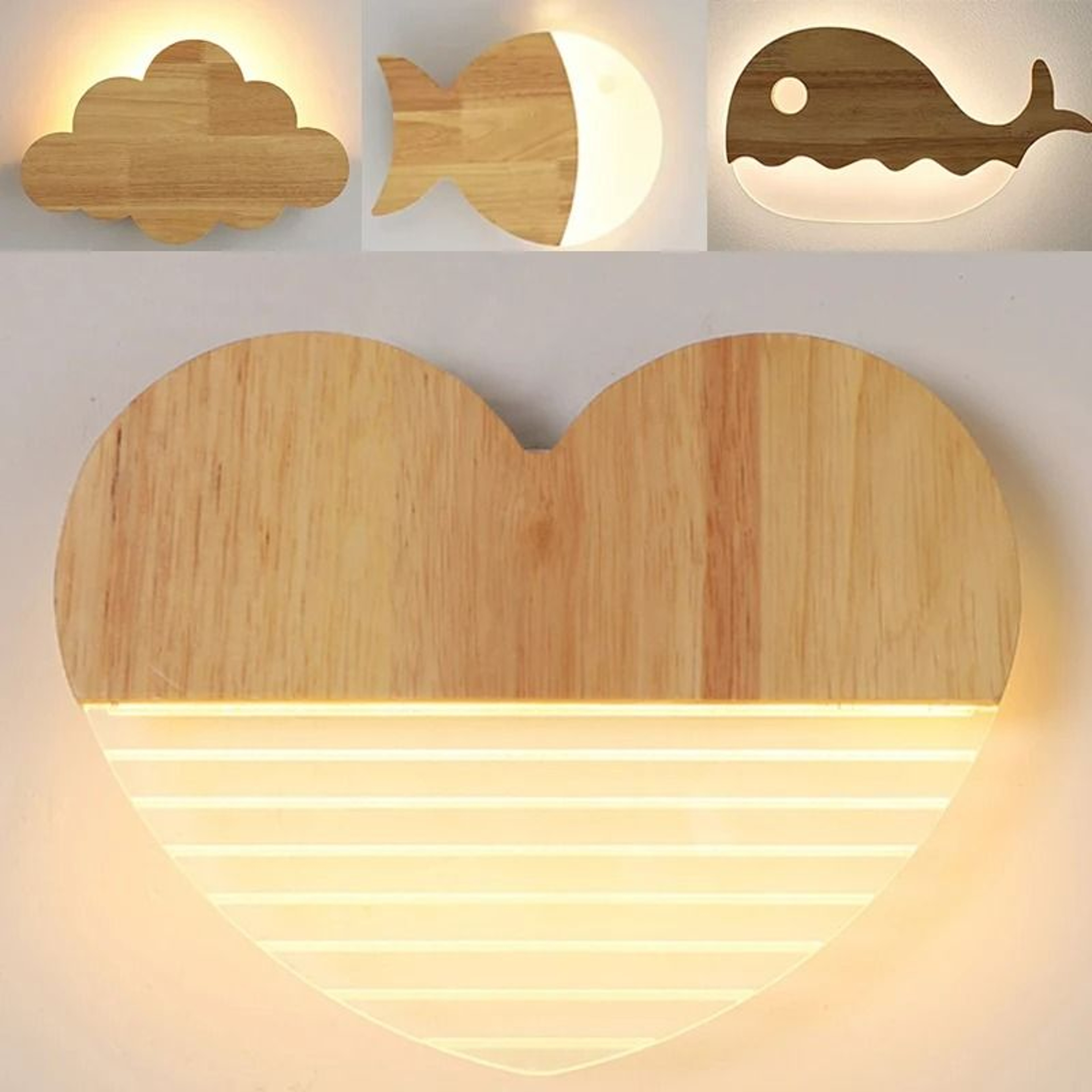 Wooden Storybook Kids Wall Lamp 1