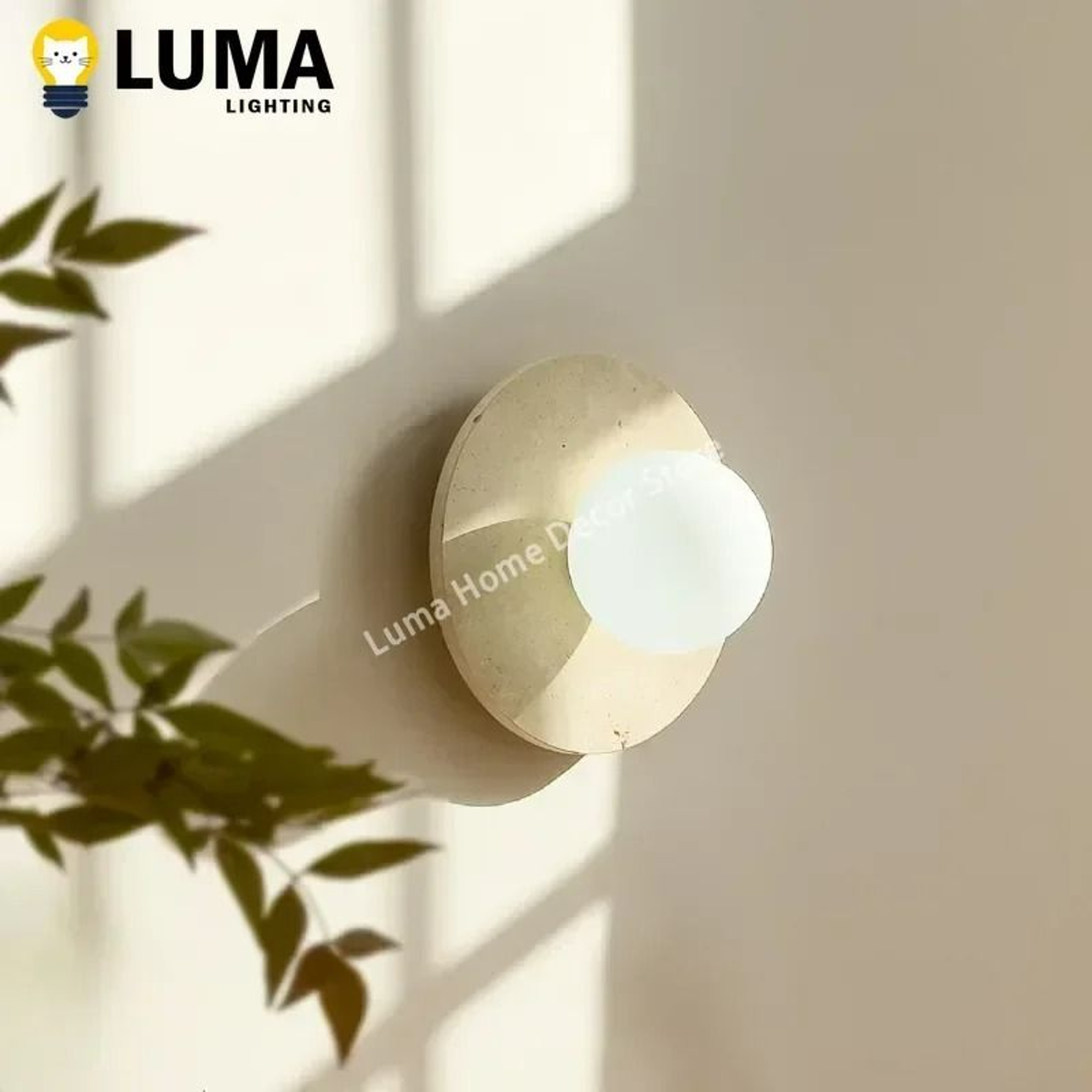 Travertine Globe Wall Ceiling Light 3