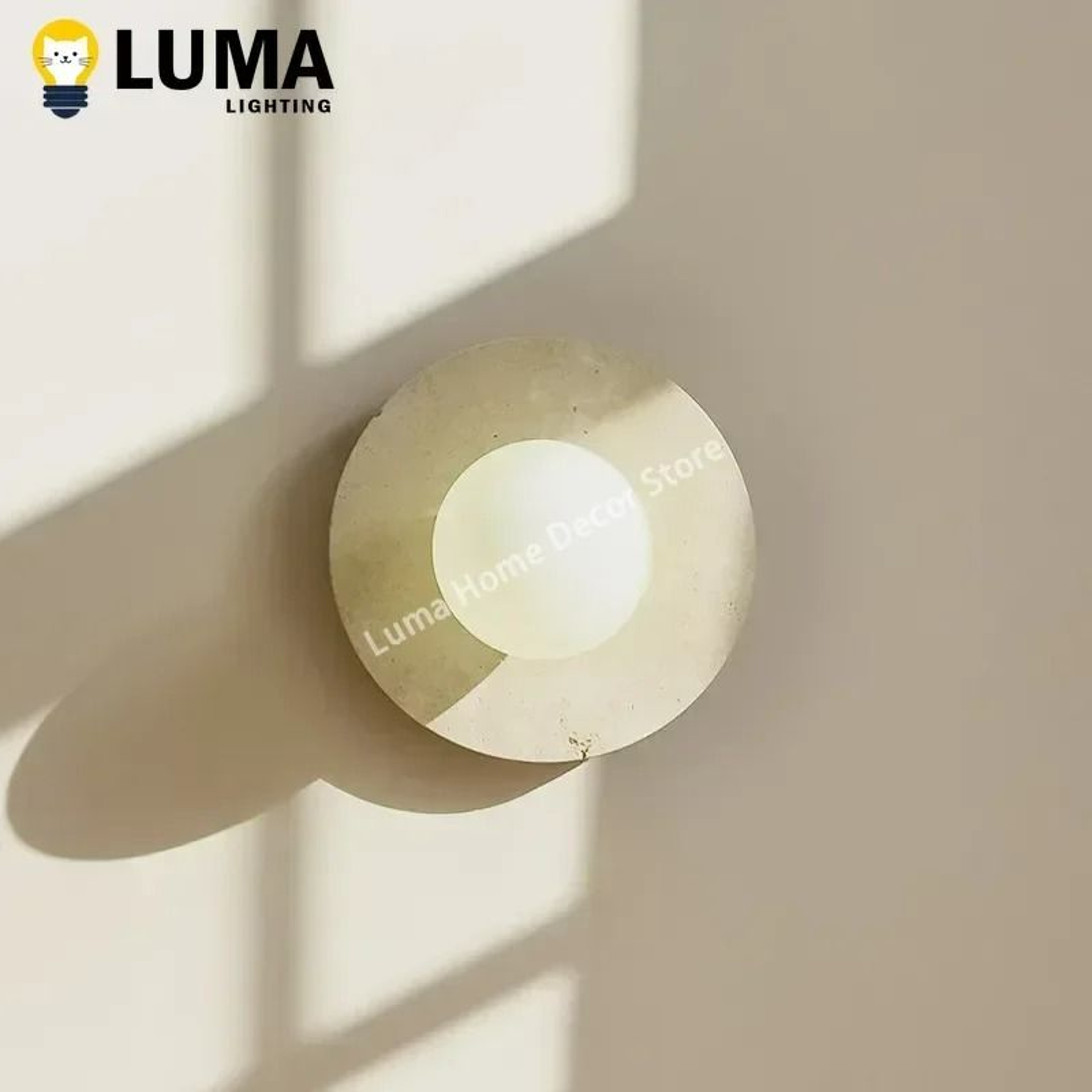 Travertine Globe Wall Ceiling Light 4