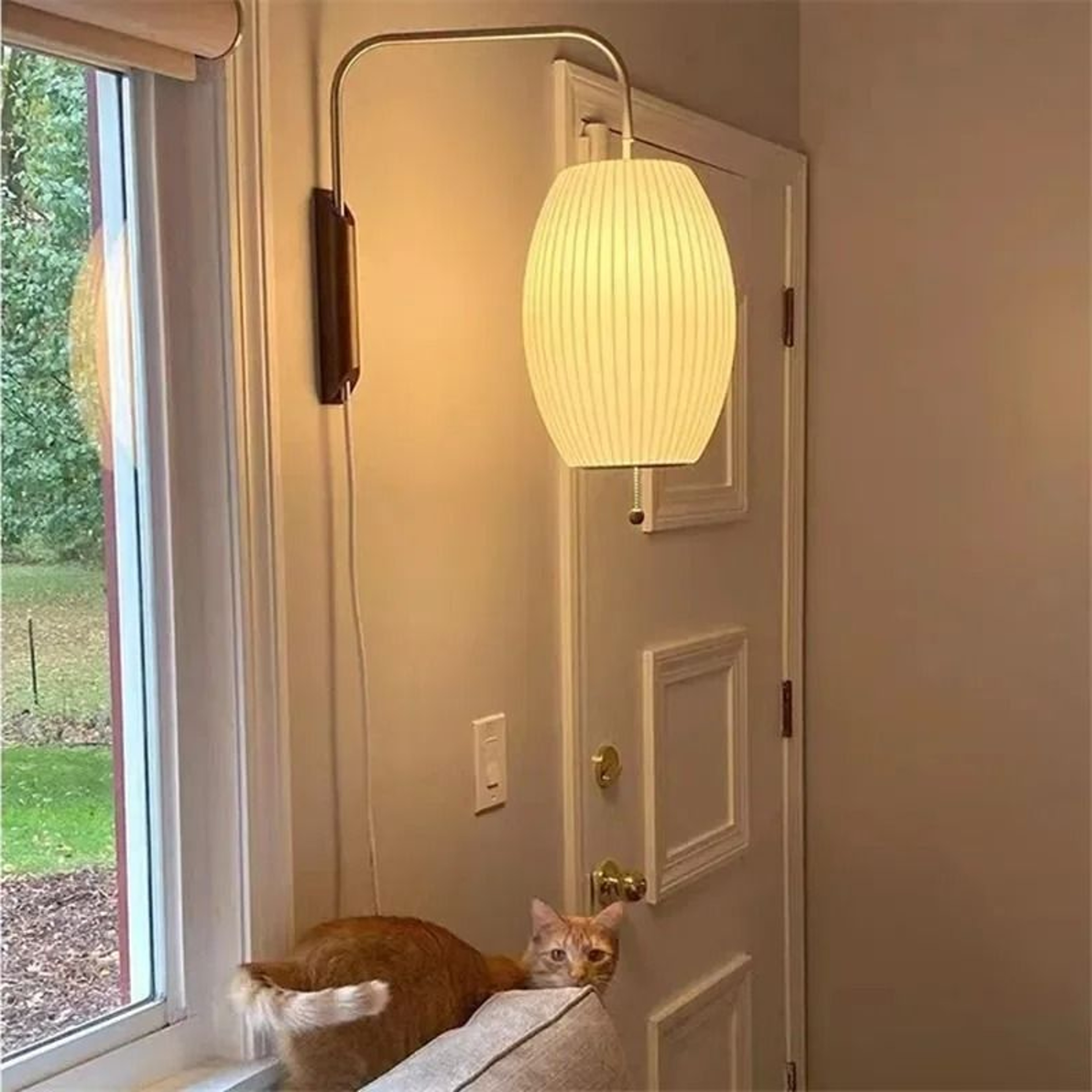 Serene Wabi Sabi Fabric Wall Lamp 2