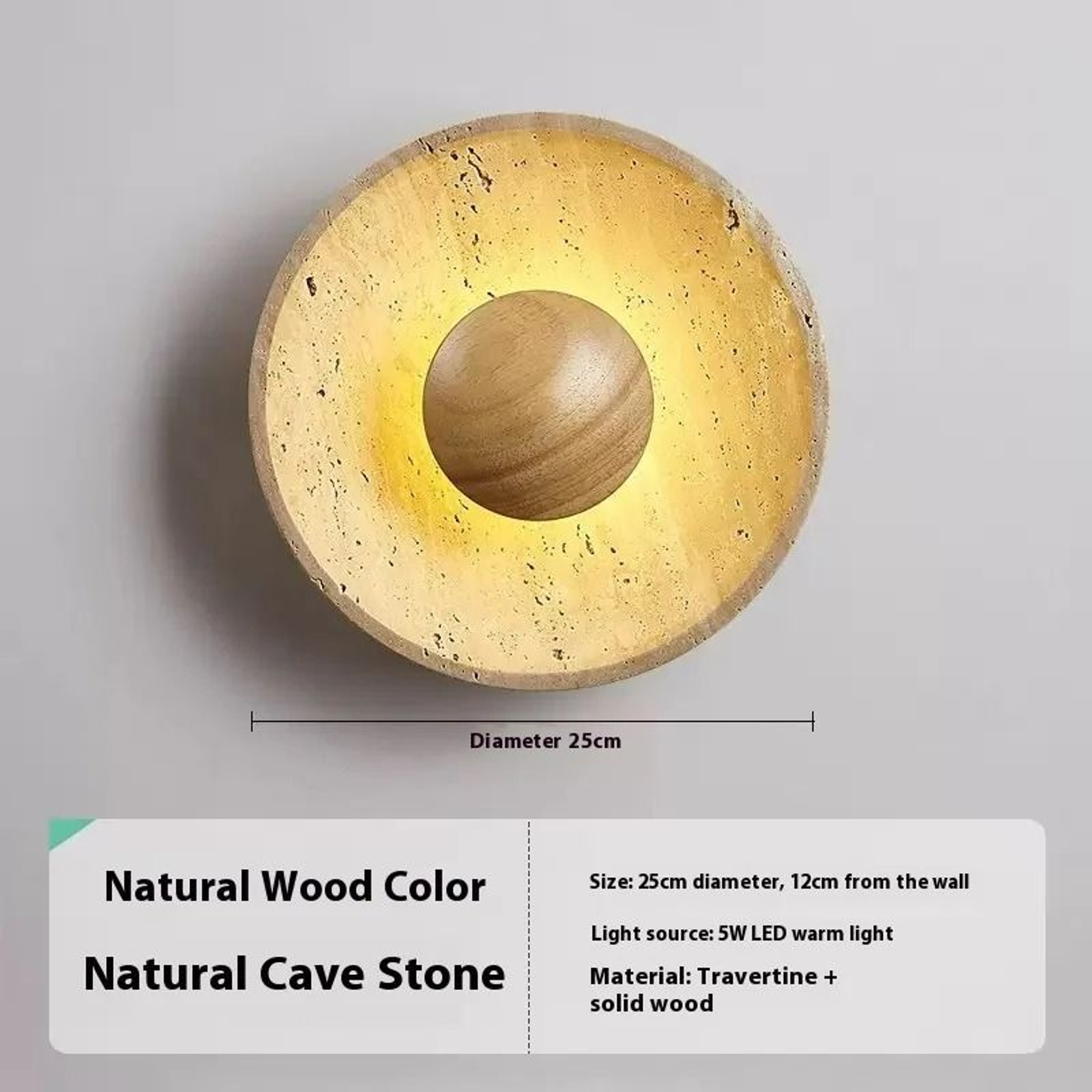 Terrawood Stone Ambient Wall Light 5