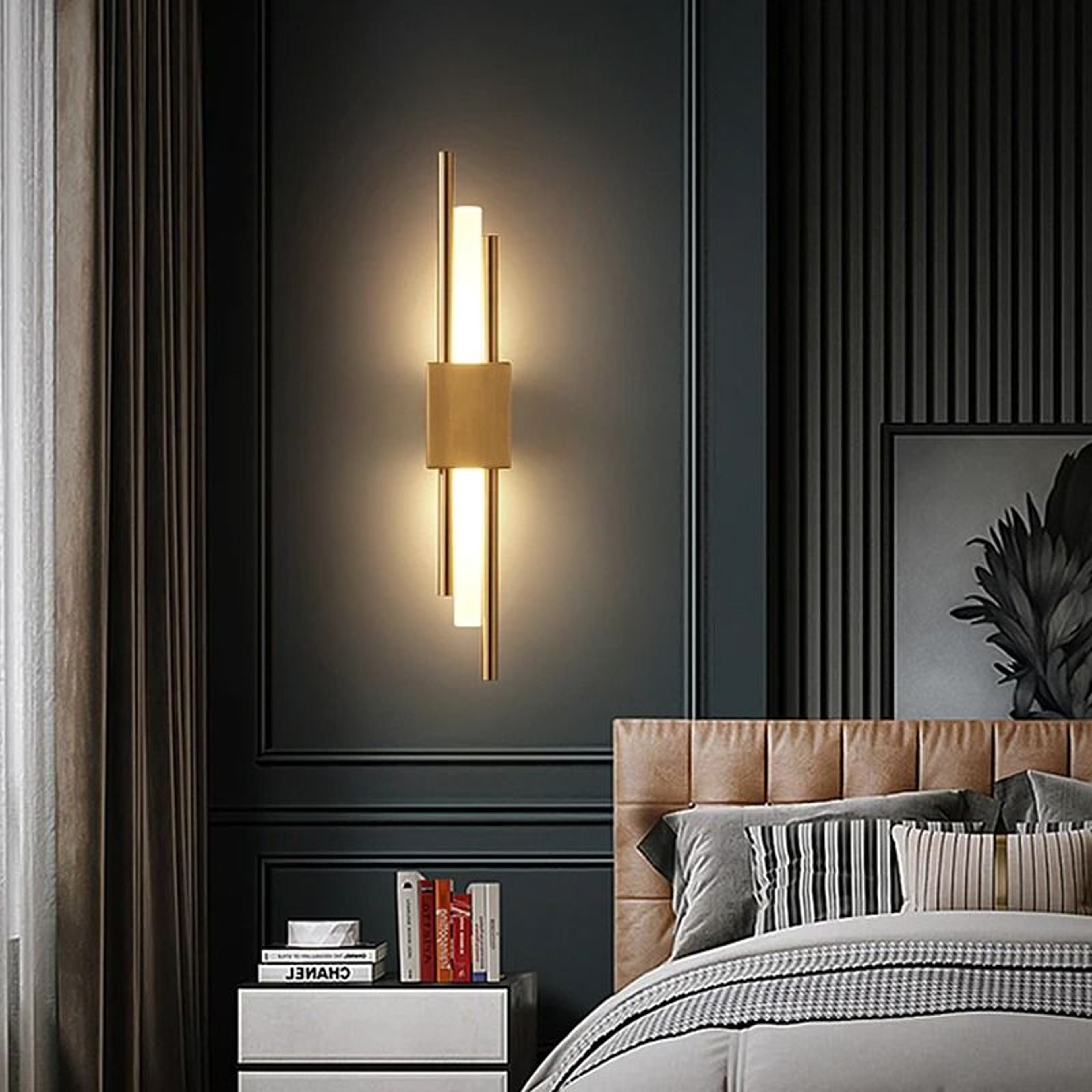 Modern Copper Line LED Wall Sconce 1