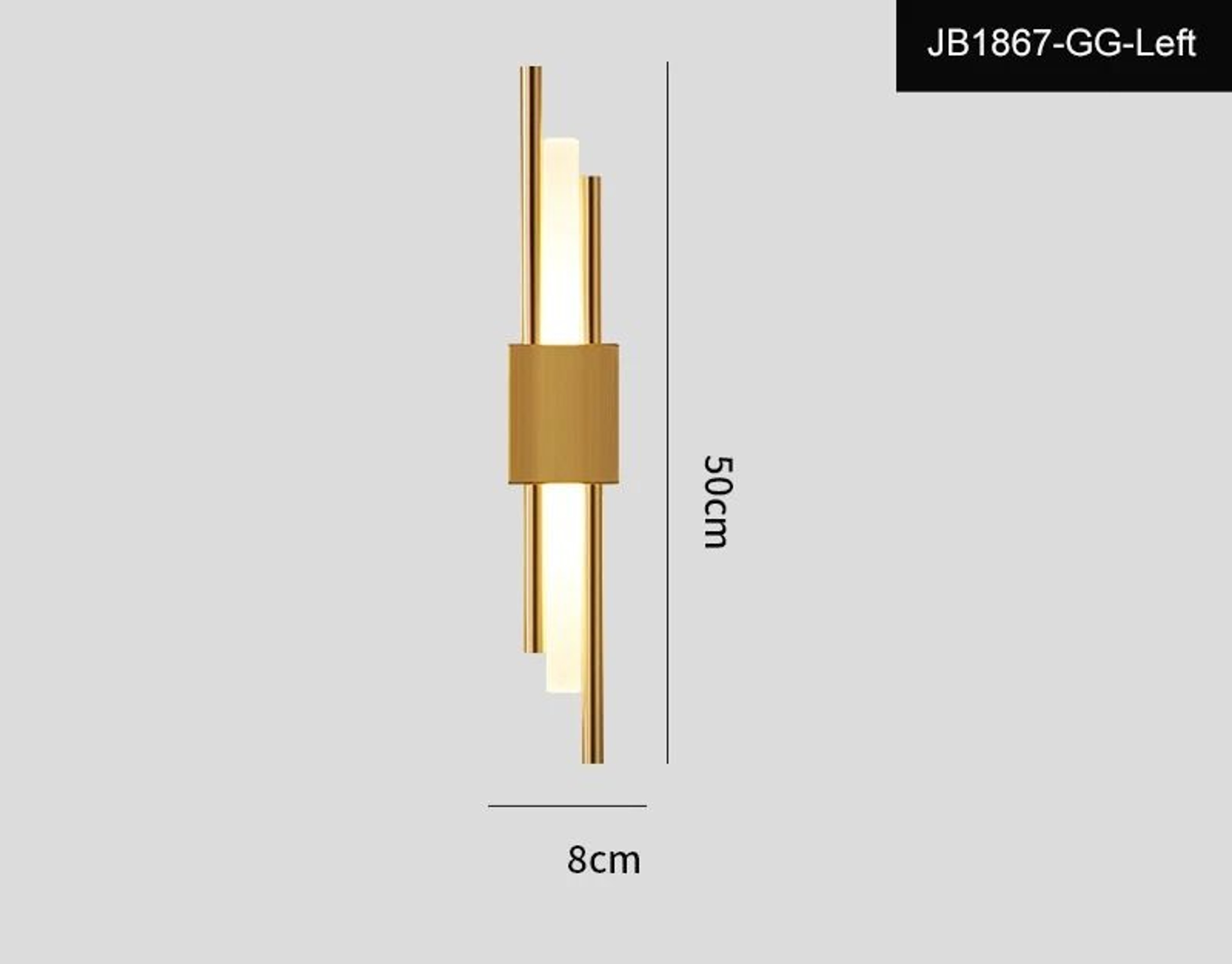 Modern Copper Line LED Wall Sconce 8