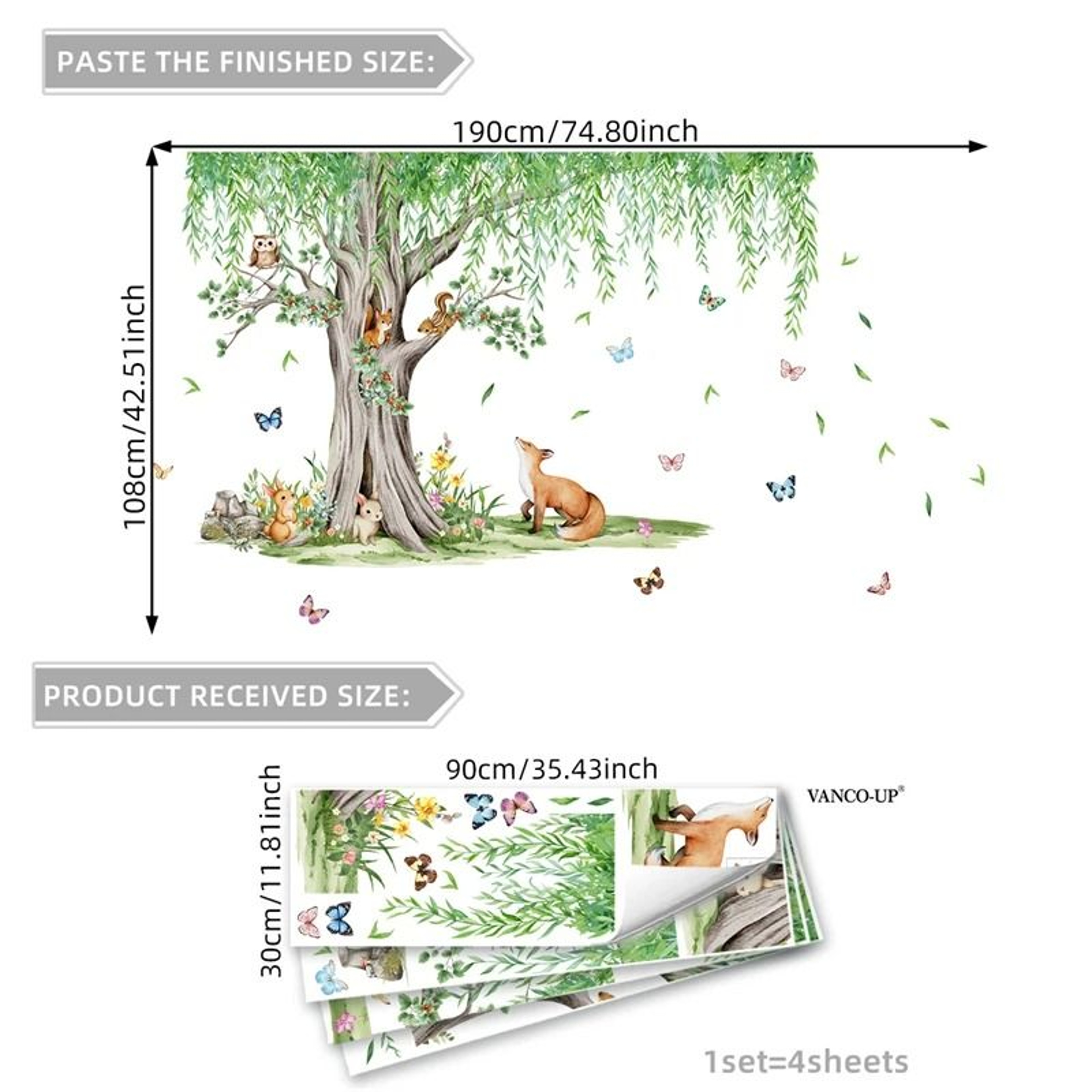 WhisperWoods Forest Friends Wall Decals 1