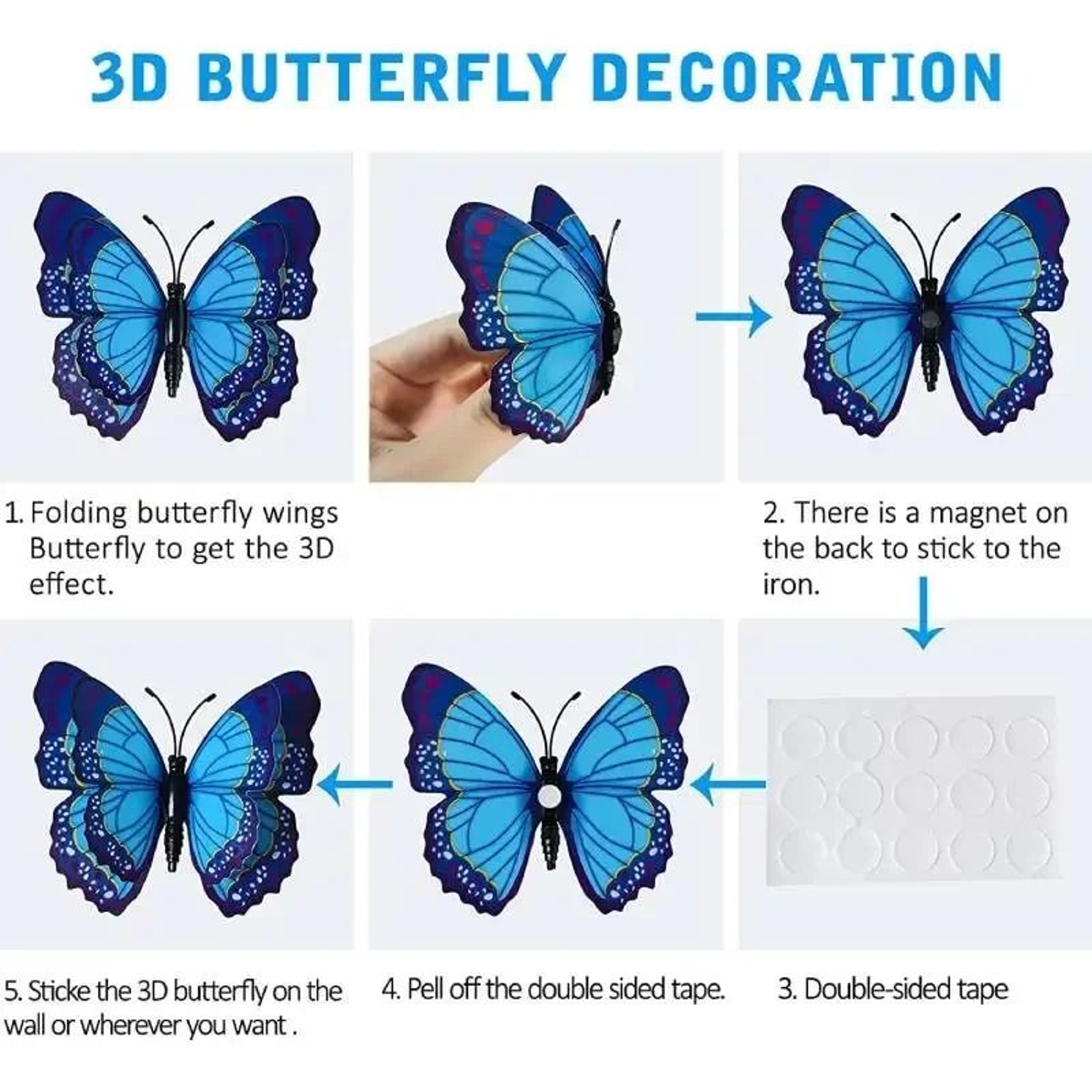 FlutterPop Colorful Butterfly Decal Set 3