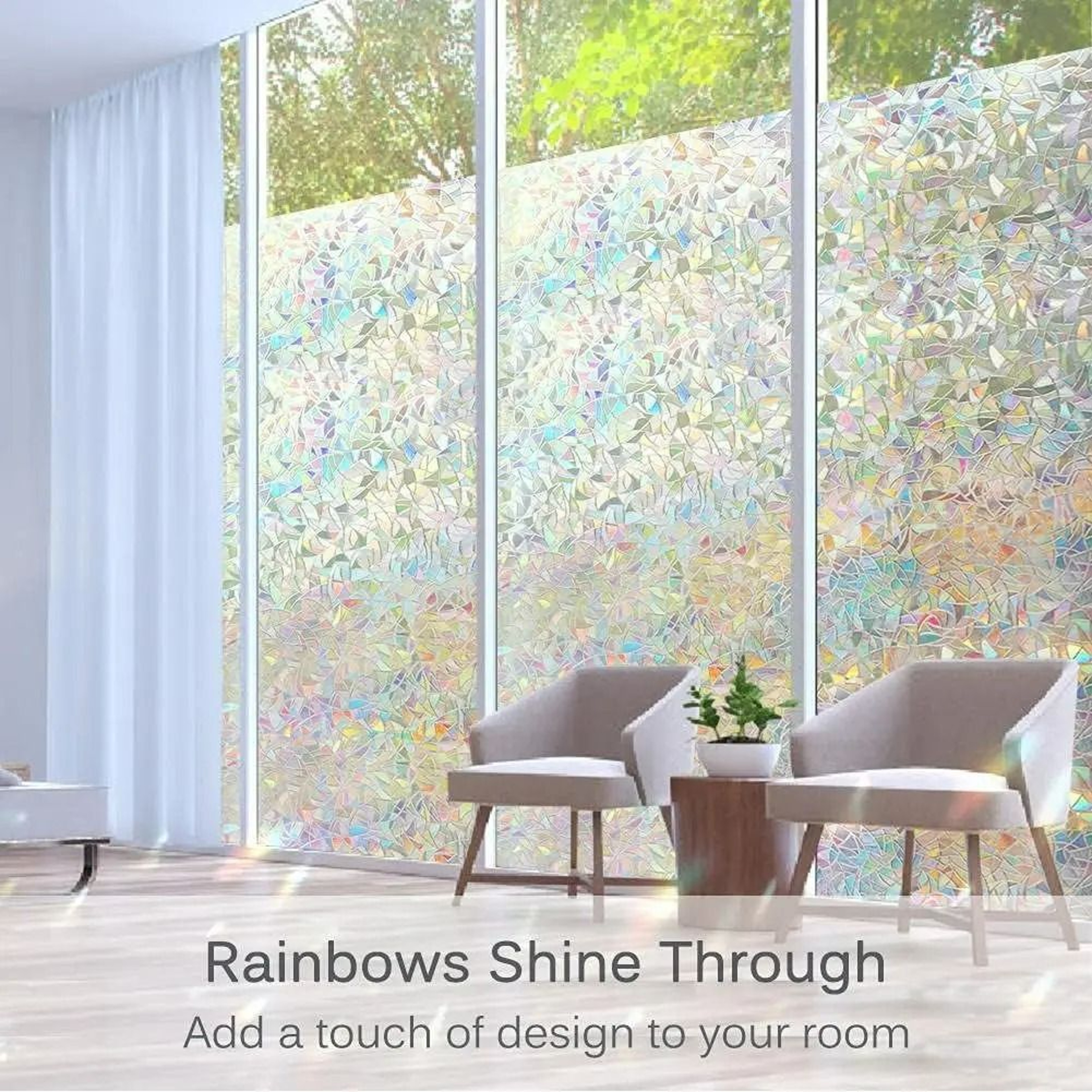 PrismGlow Stained Glass Privacy Film 0