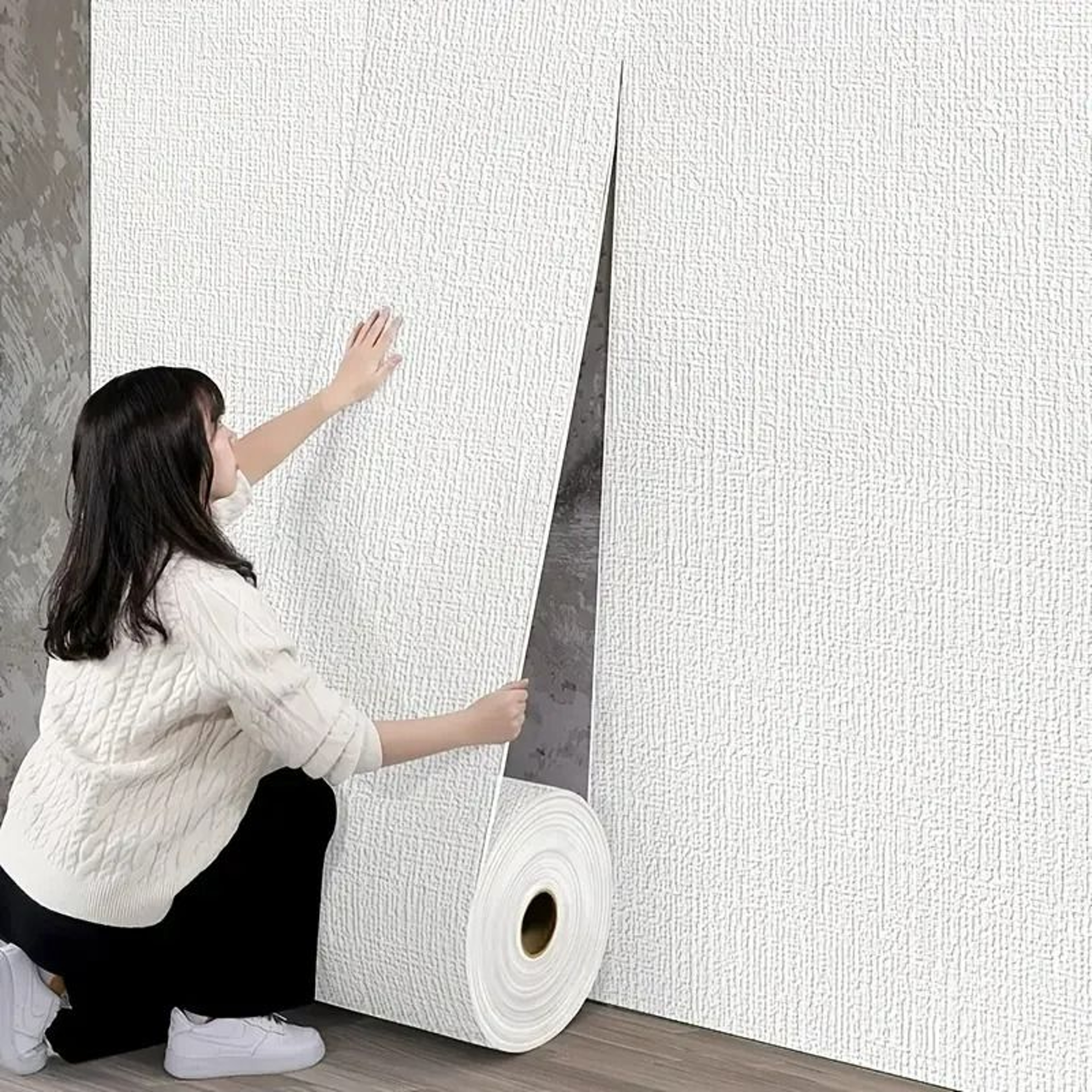 LinenLuxe Padded 3D Wallpaper 1