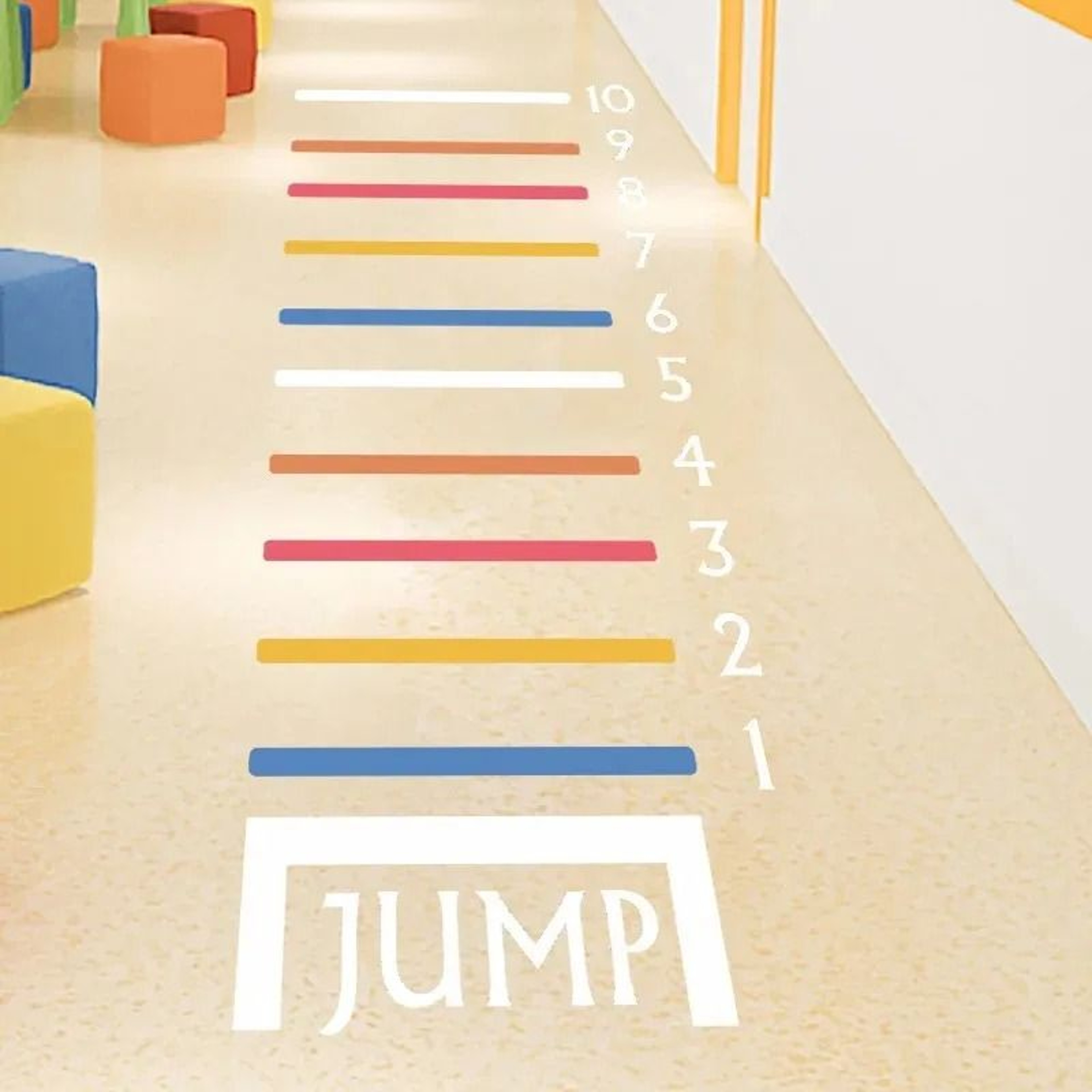 Kids Long Jump Sports Wall Decal 0