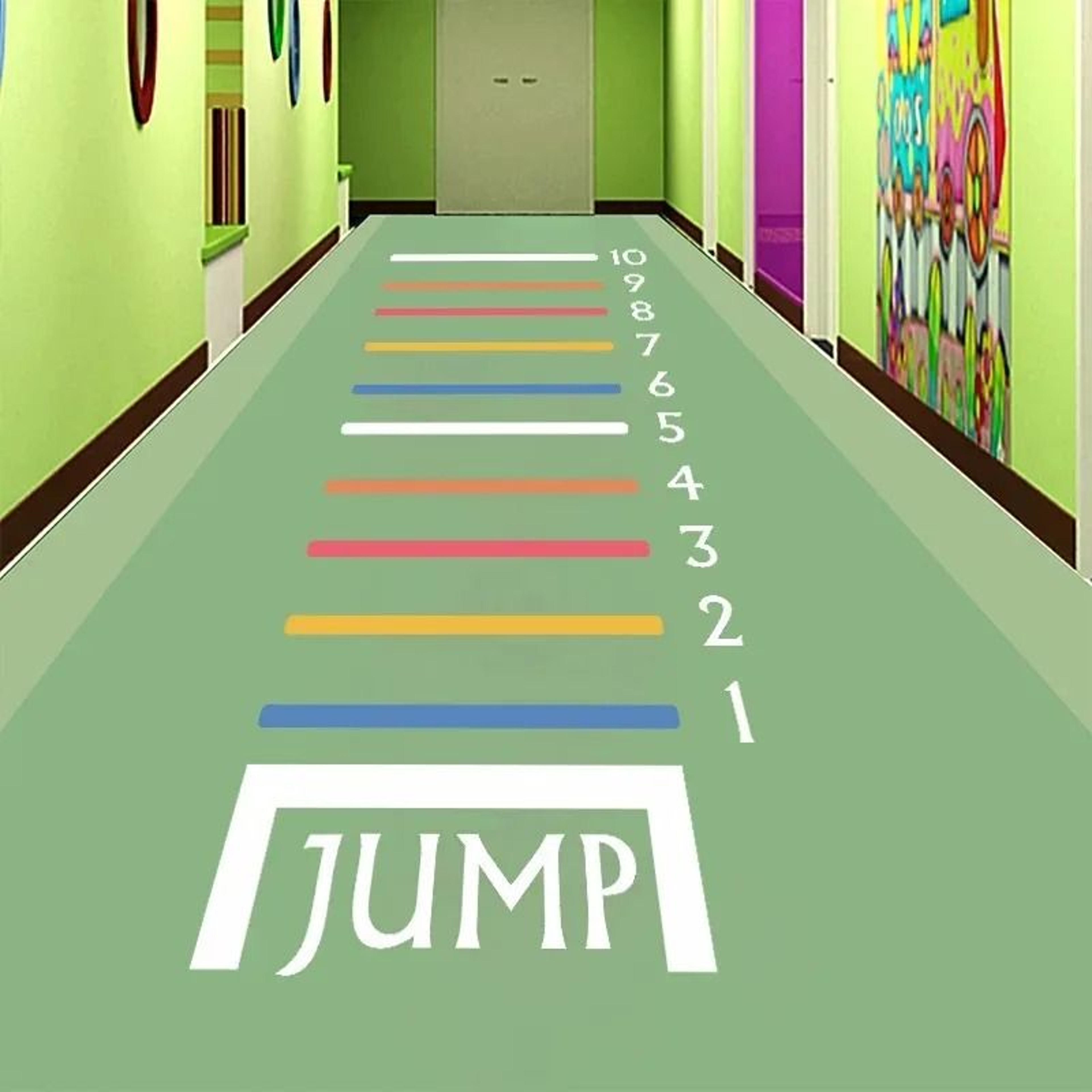 Kids Long Jump Sports Wall Decal 5