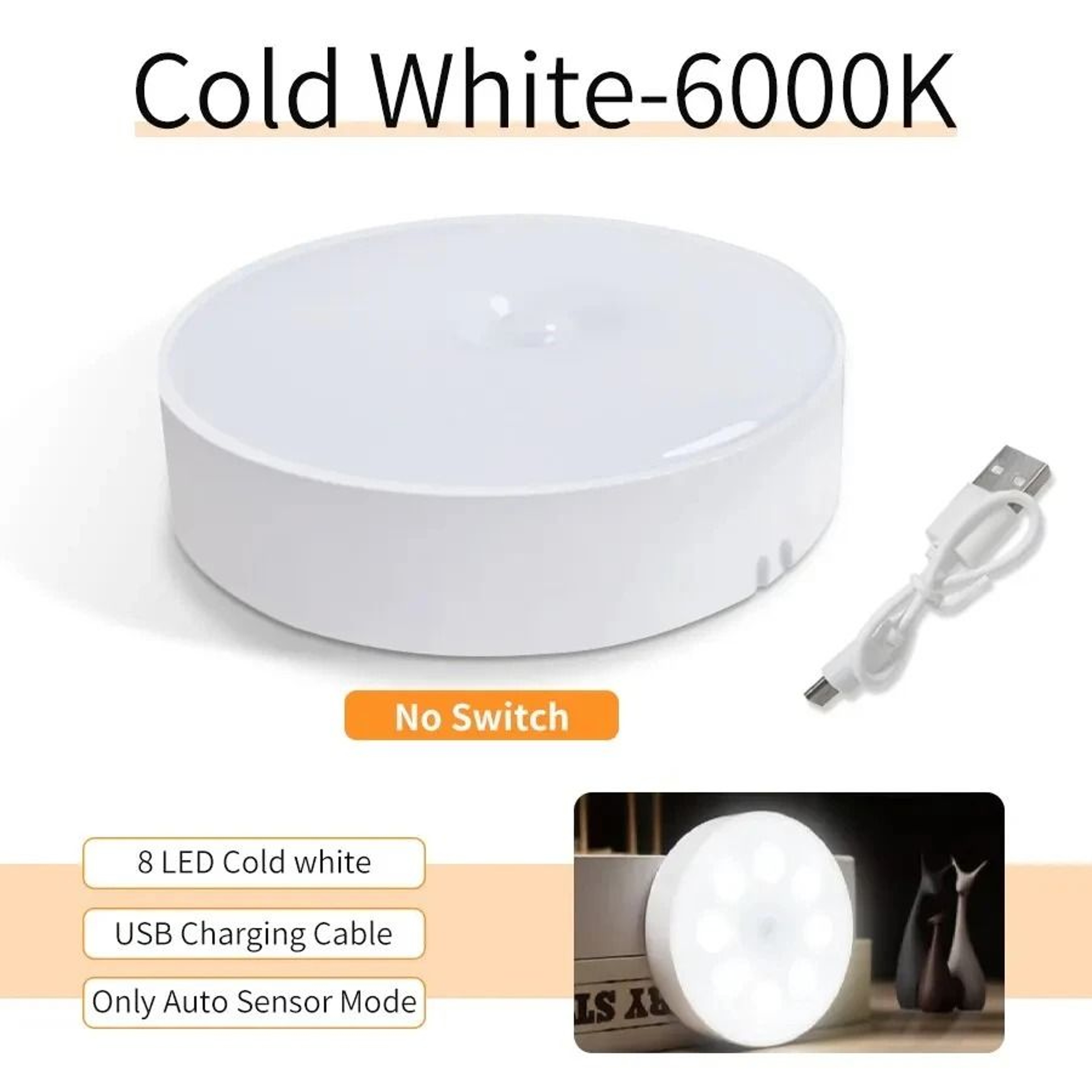 GlowSense Rechargeable Motion Night Light 11