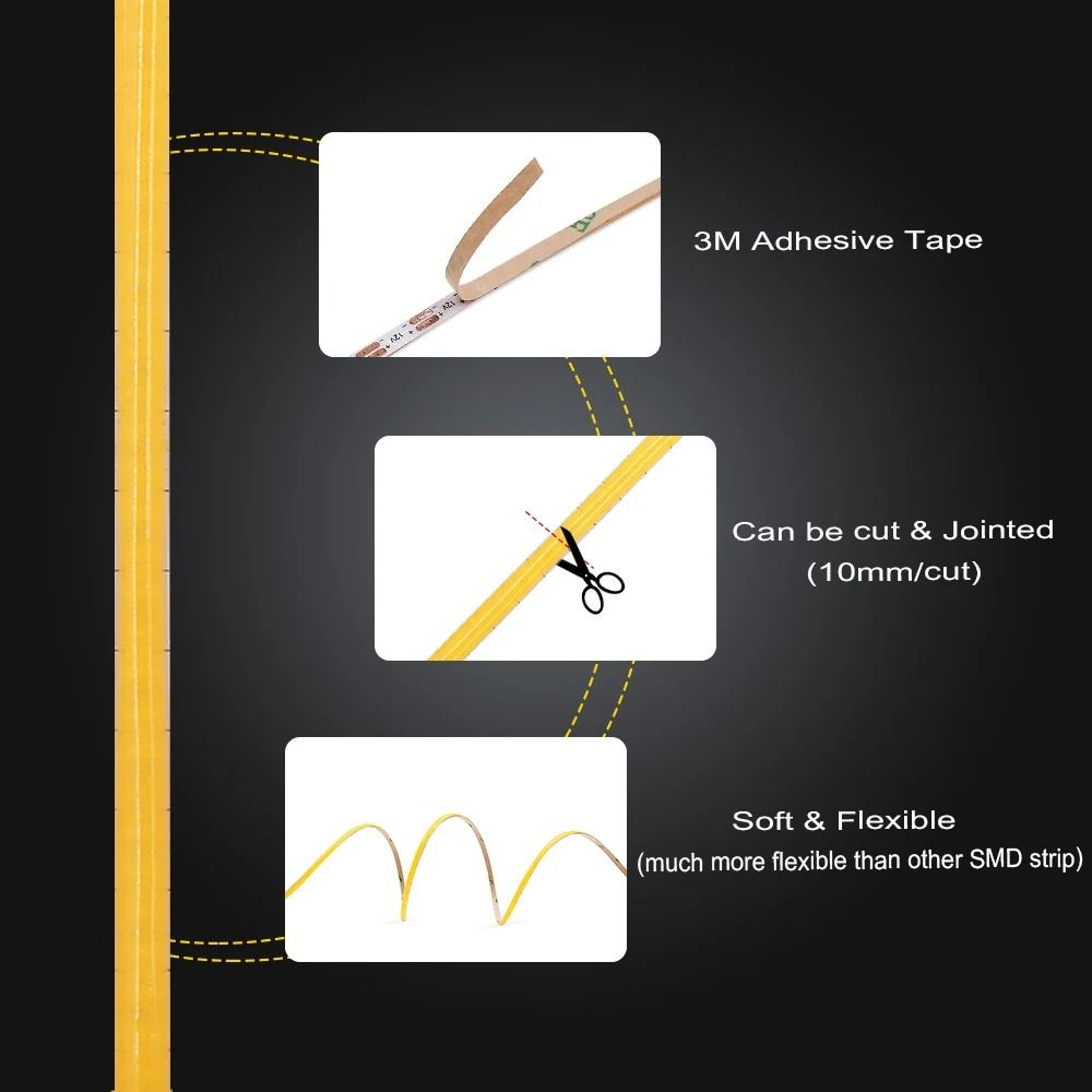 ColorFlow Dimmable COB Strip Light 2