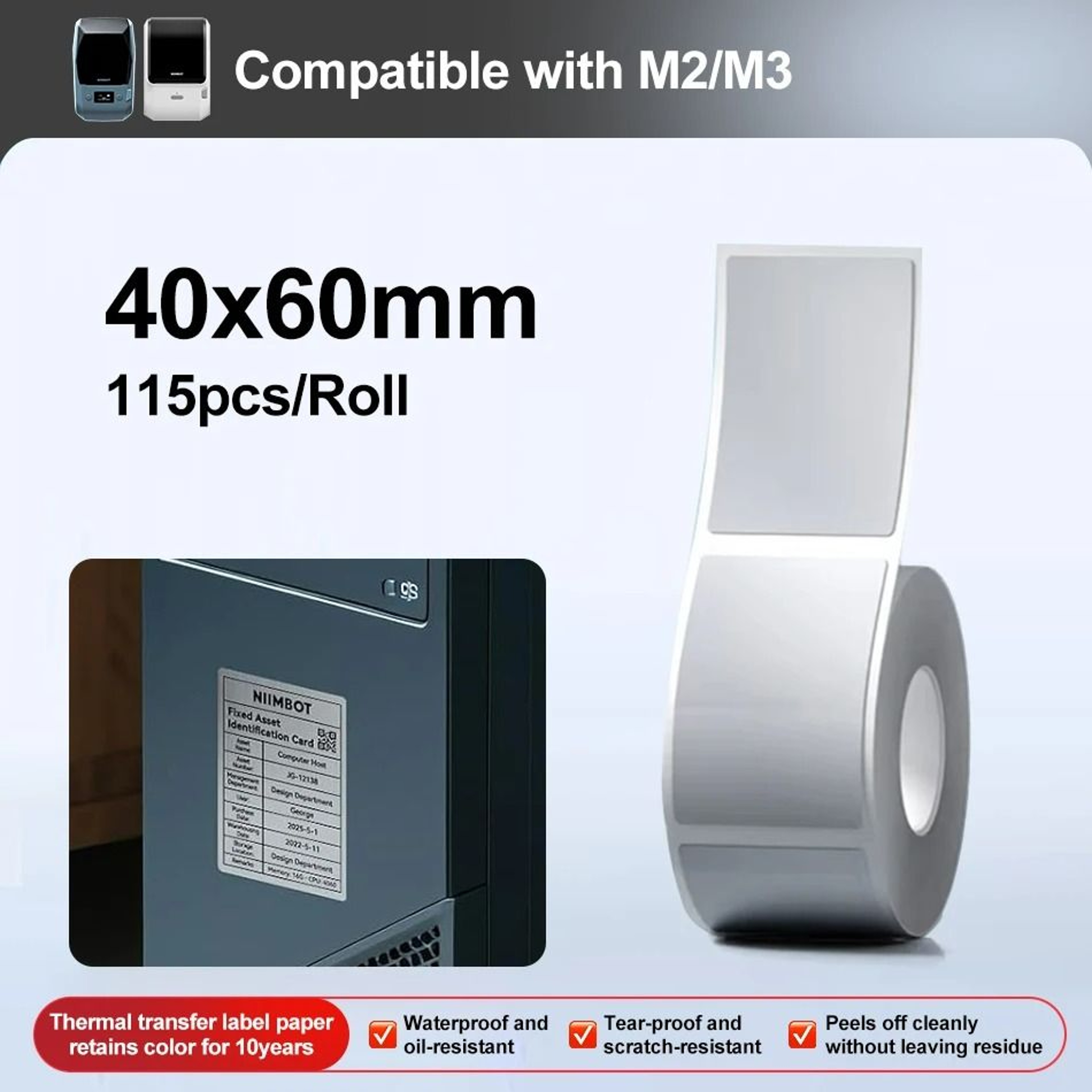 PrintGuard NIIMBOT Thermal Transfer Label Rolls 7