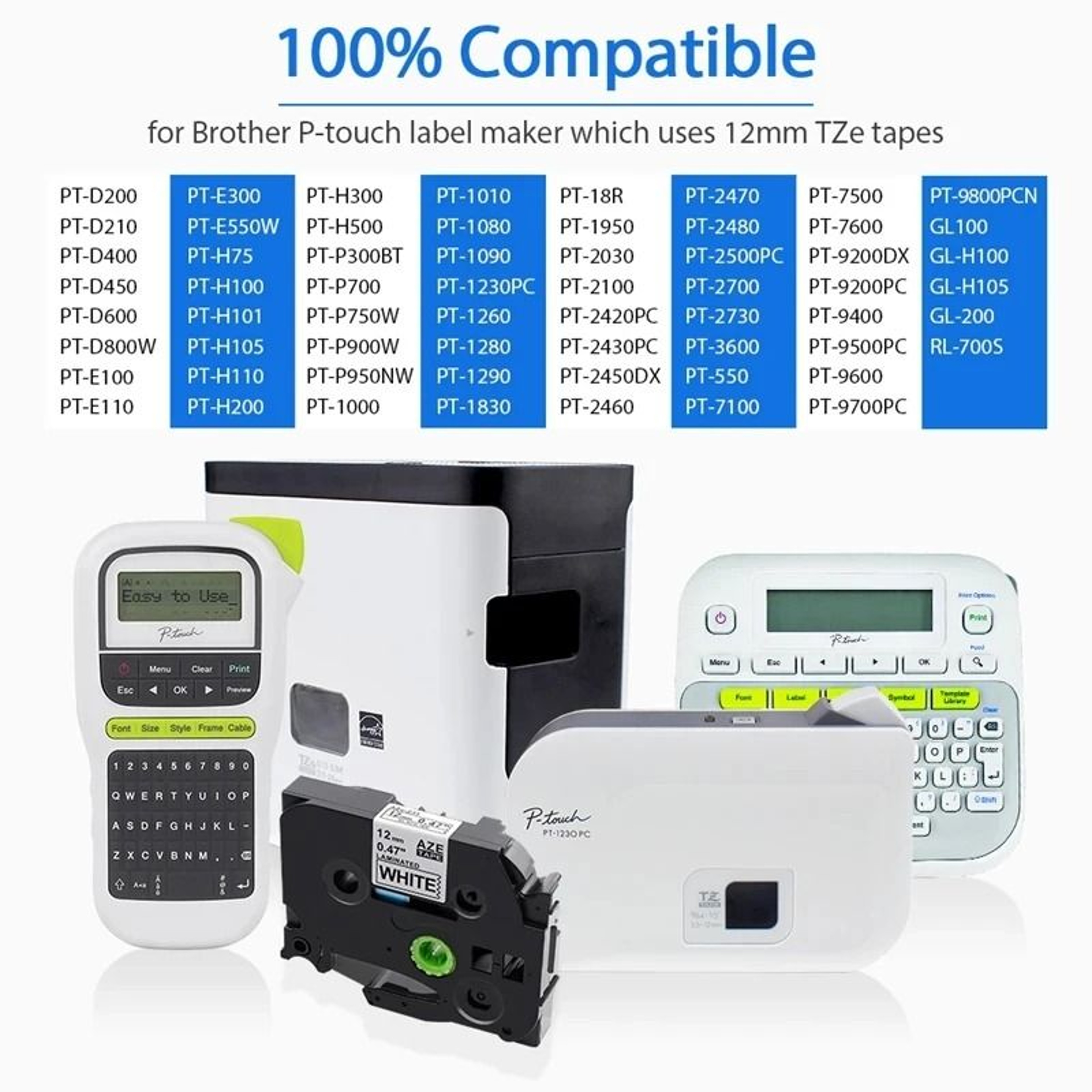 TapeNova PTouch Label Refills 1