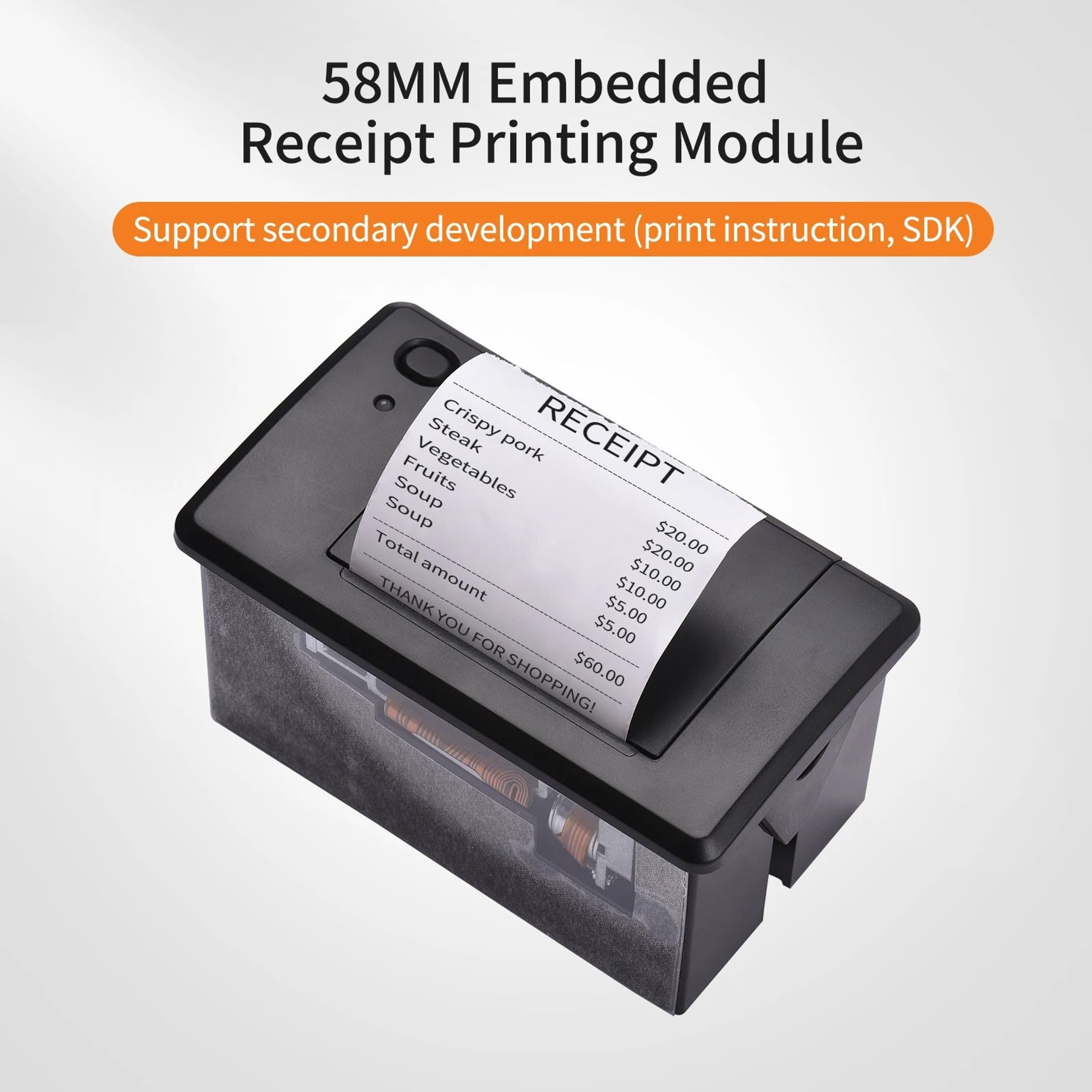 PrintCore 58mm Embedded Thermal Receipt Printer Module 5