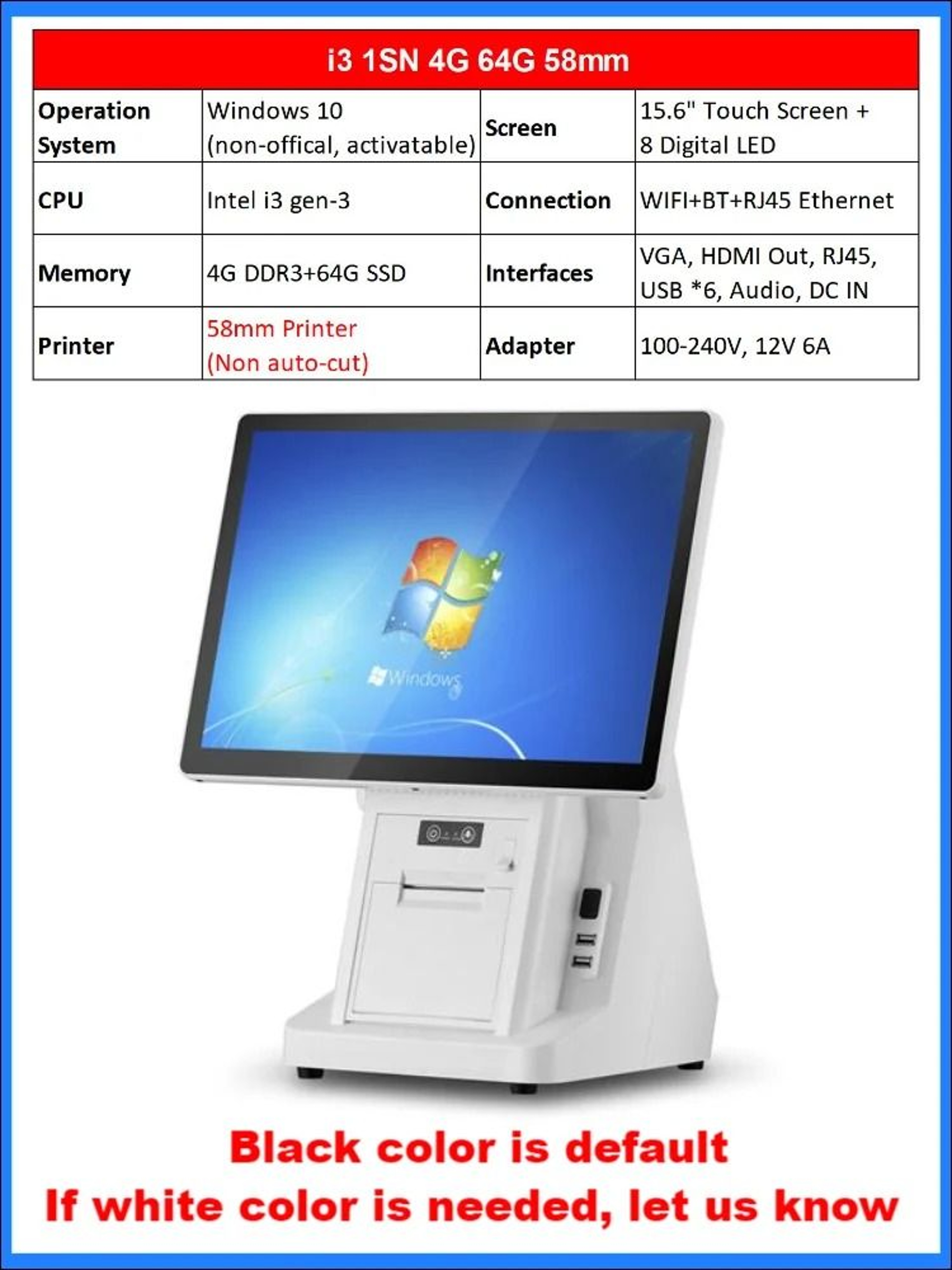 156 Inch Windows Touchscreen POS System 8