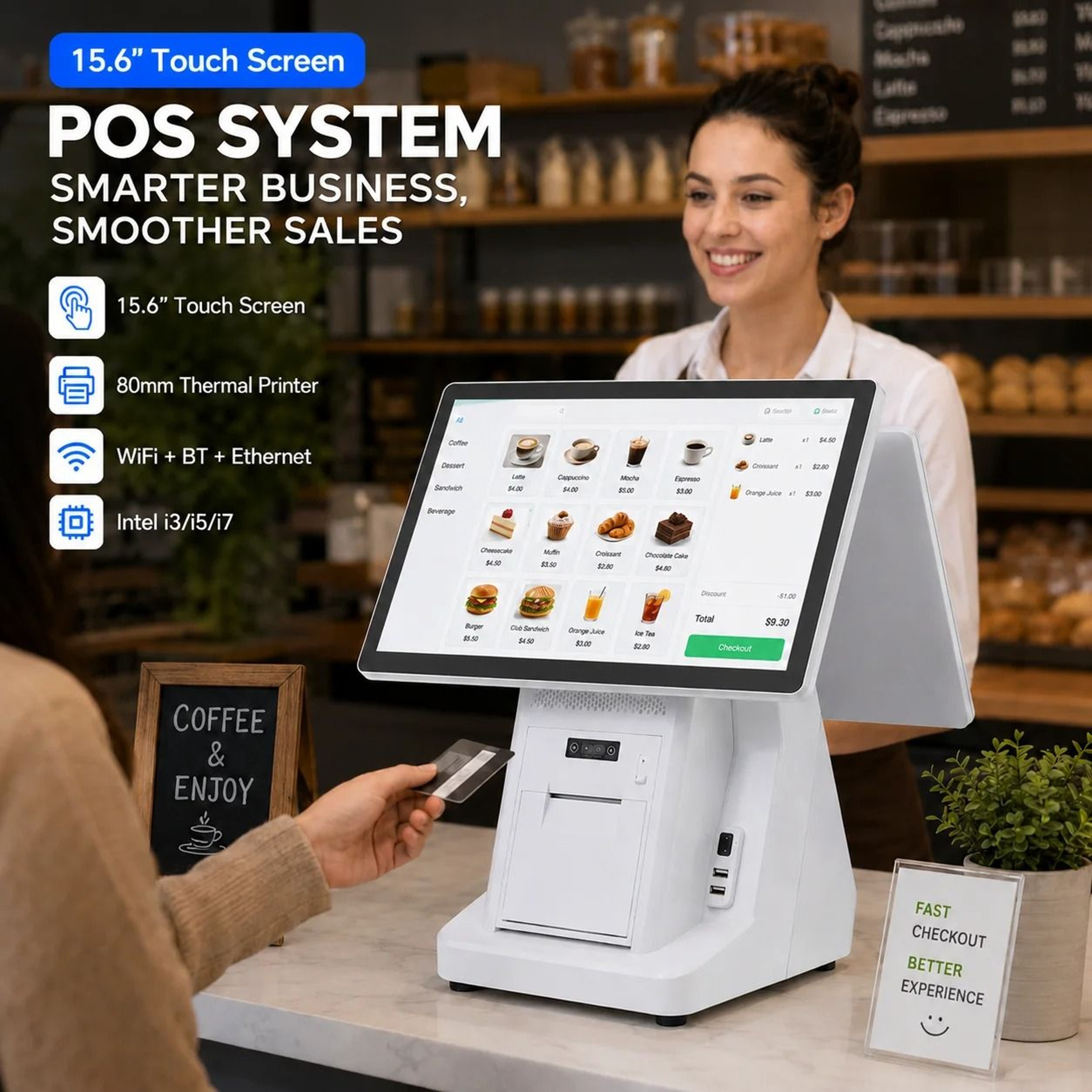156 Inch Windows Touchscreen POS System 3