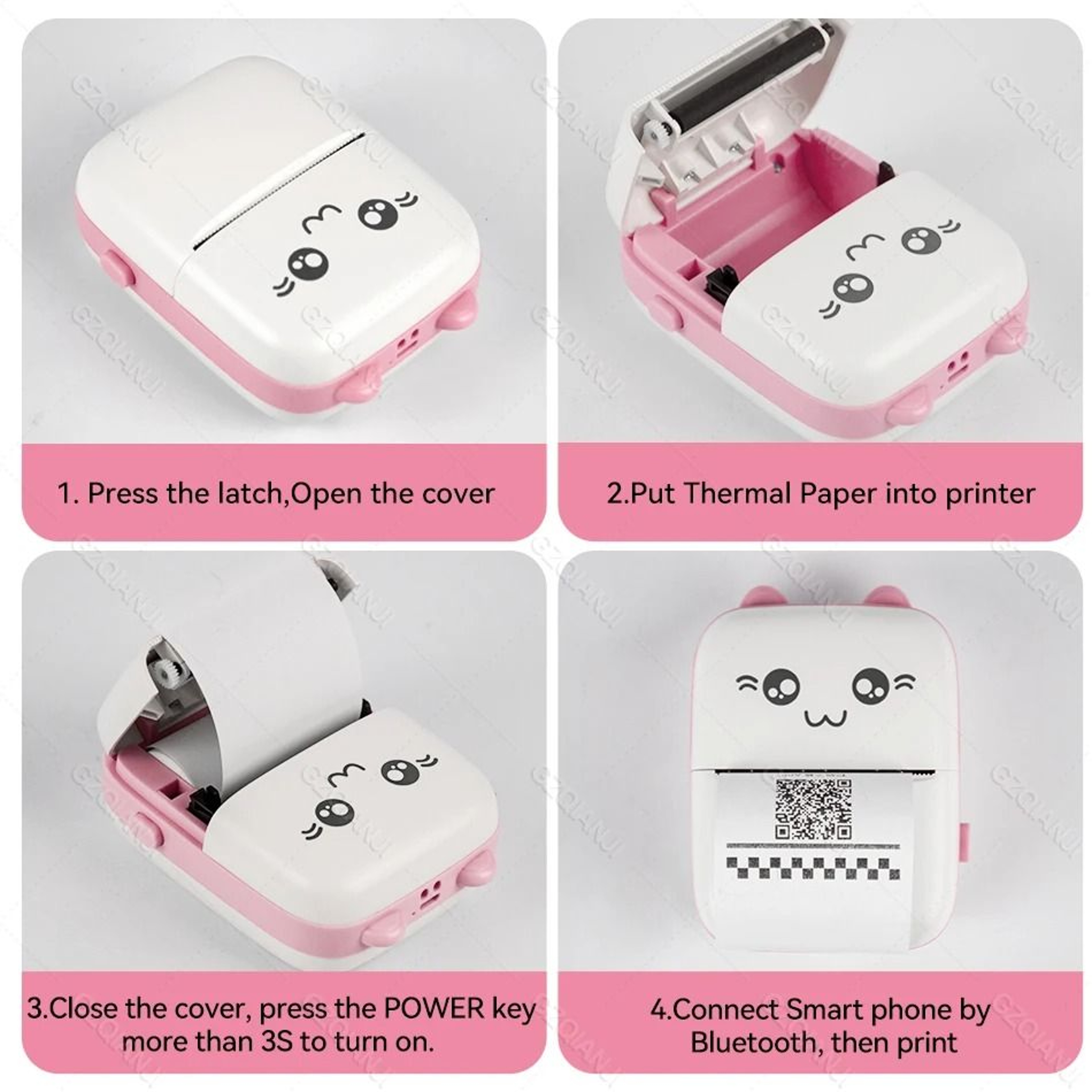 58mm Bluetooth Mini Thermal Sticker Printer 2