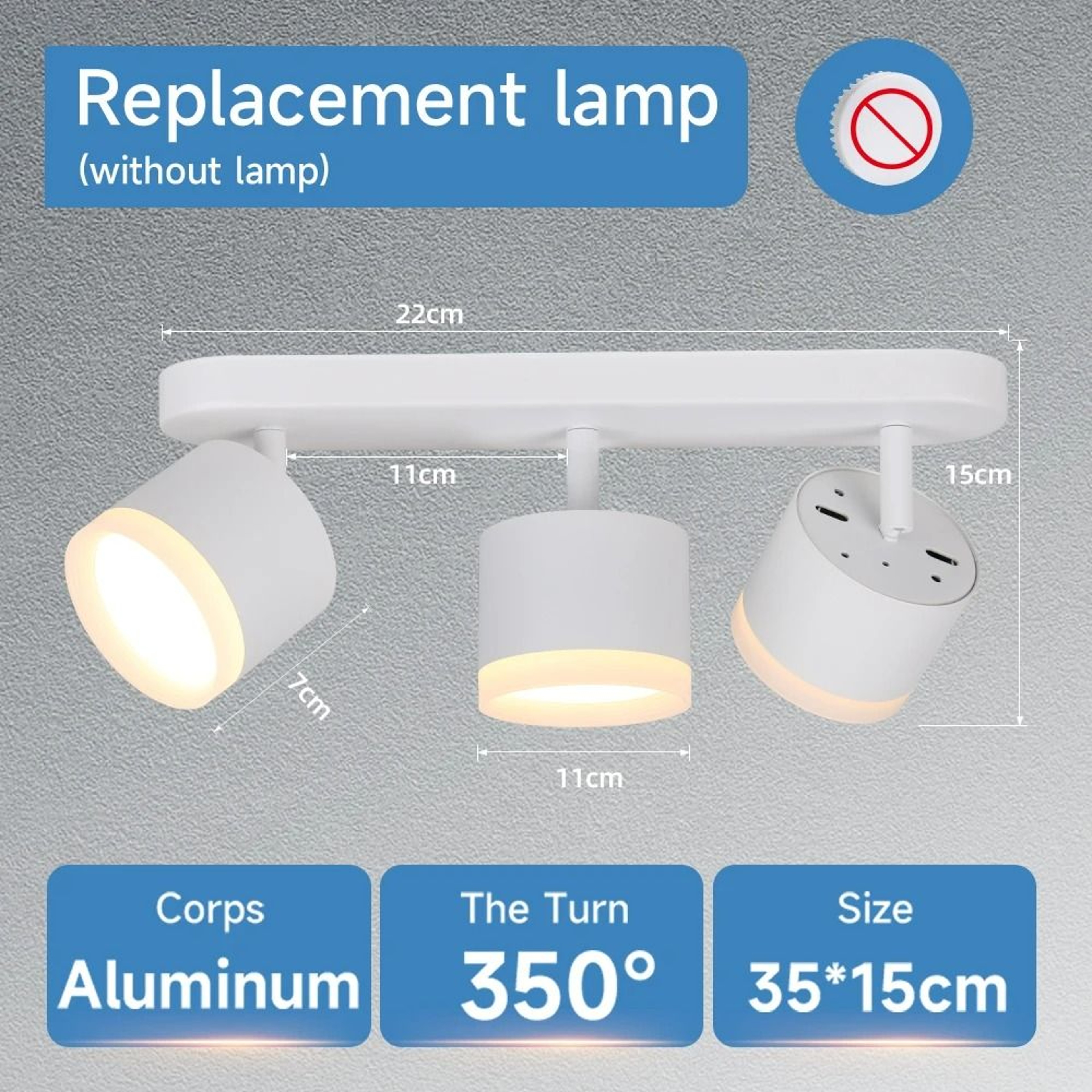 Rotatable GX53 Multi Head Ceiling Spotlights 12