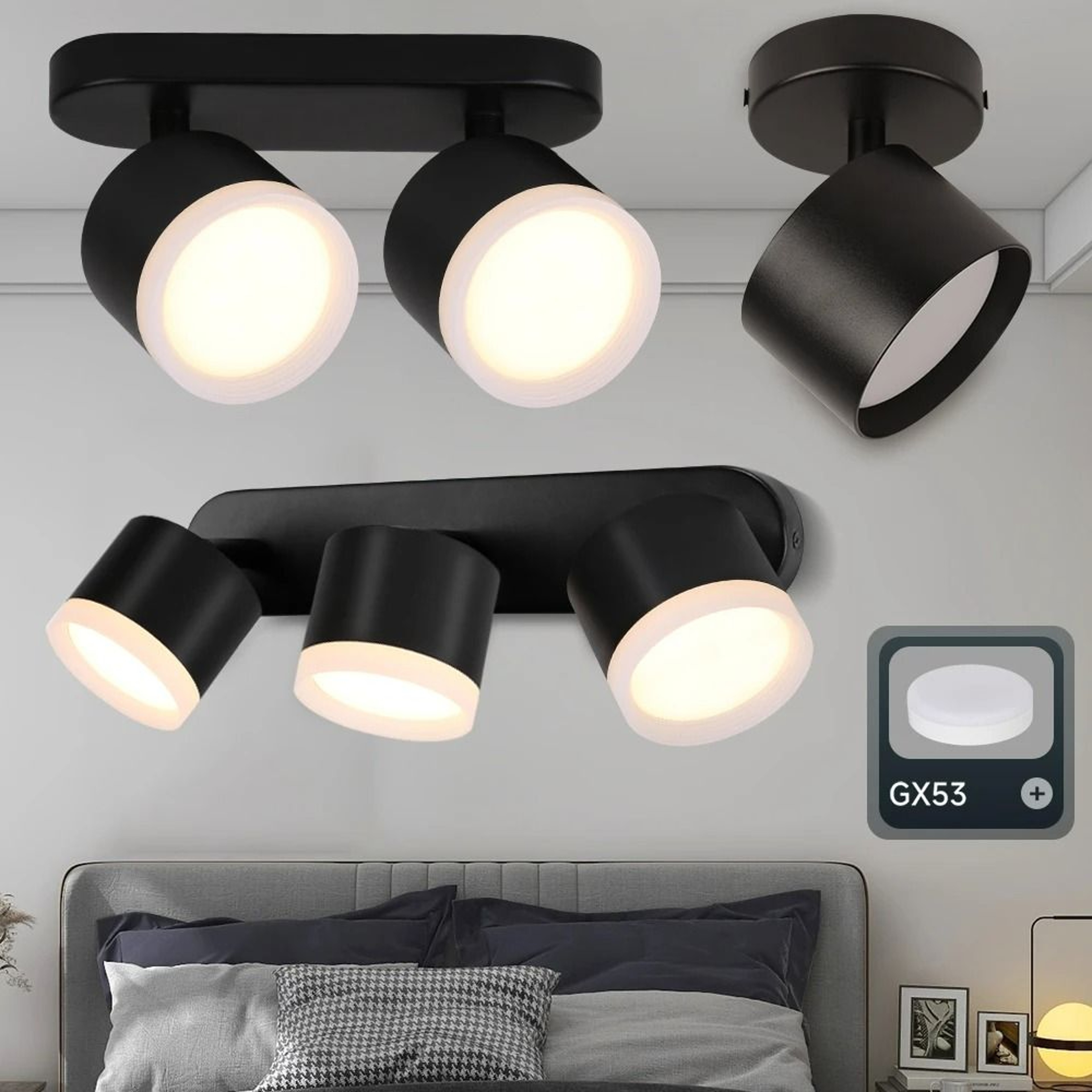 Rotatable GX53 Multi Head Ceiling Spotlights 0