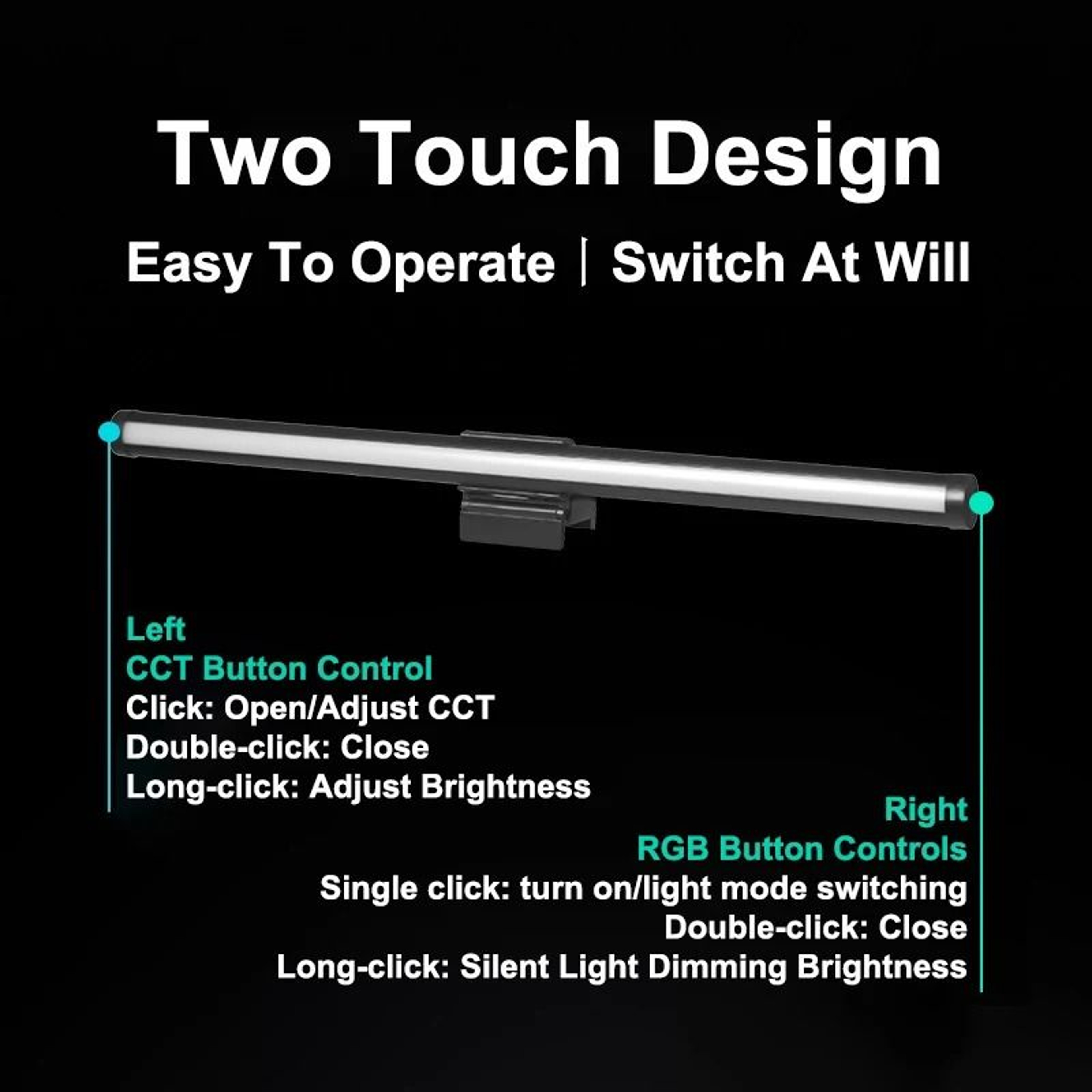 RGB Glow Dimmable Monitor Light Bar 4