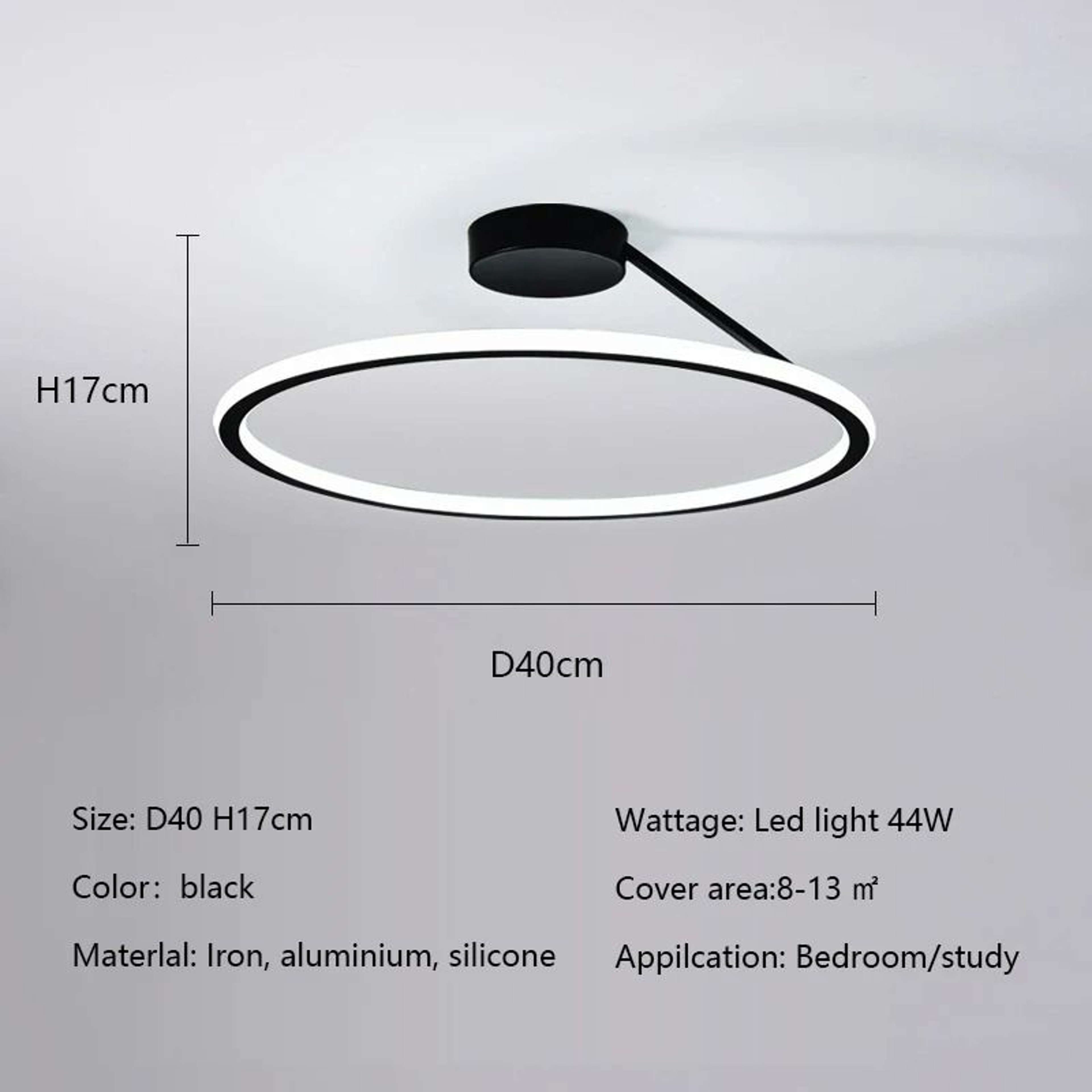 Modern Dimmable LED Ring Ceiling Chandelier 6